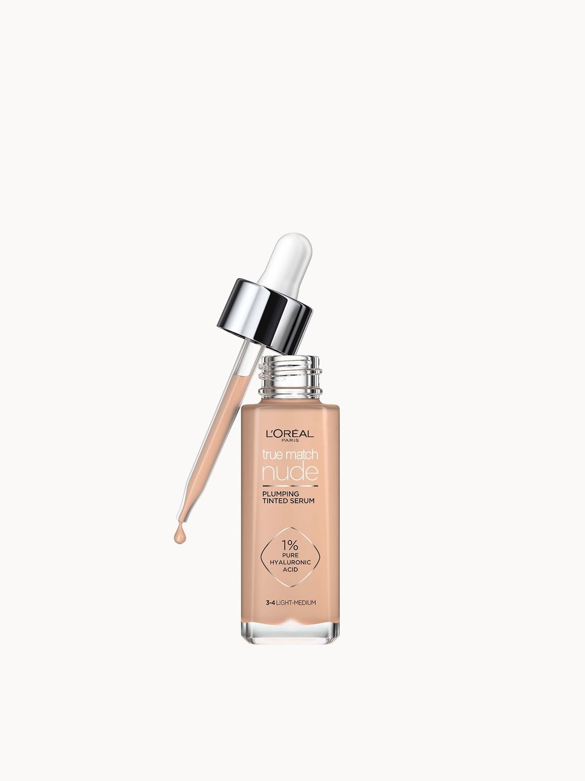 L'Oréal Paris True Match Nude Plumping Tinted Serum (Various Shades) - 3-4 Light-Medium