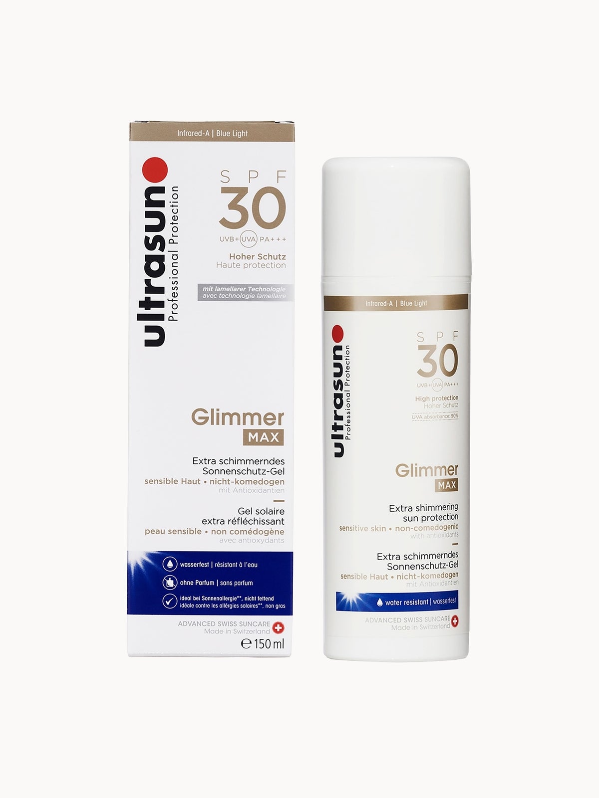 Ultrasun SPF30 Glimmer Max 150ml 3