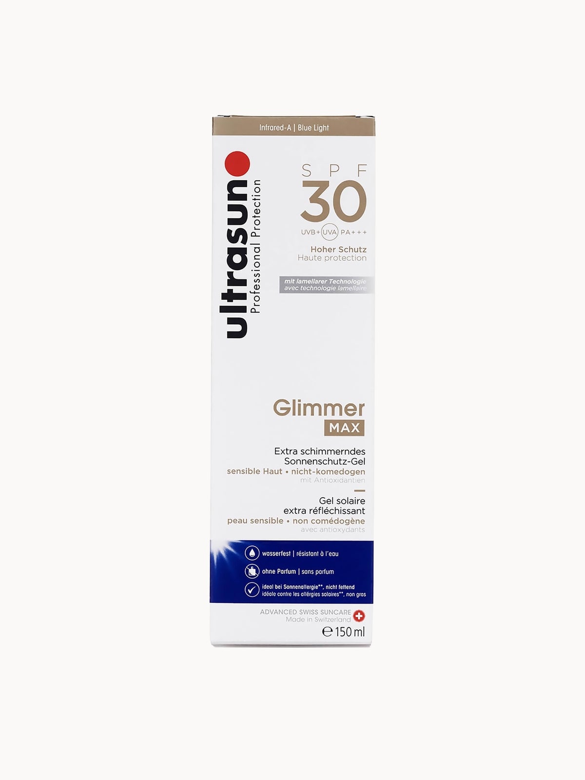 Ultrasun SPF30 Glimmer Max 150ml 2