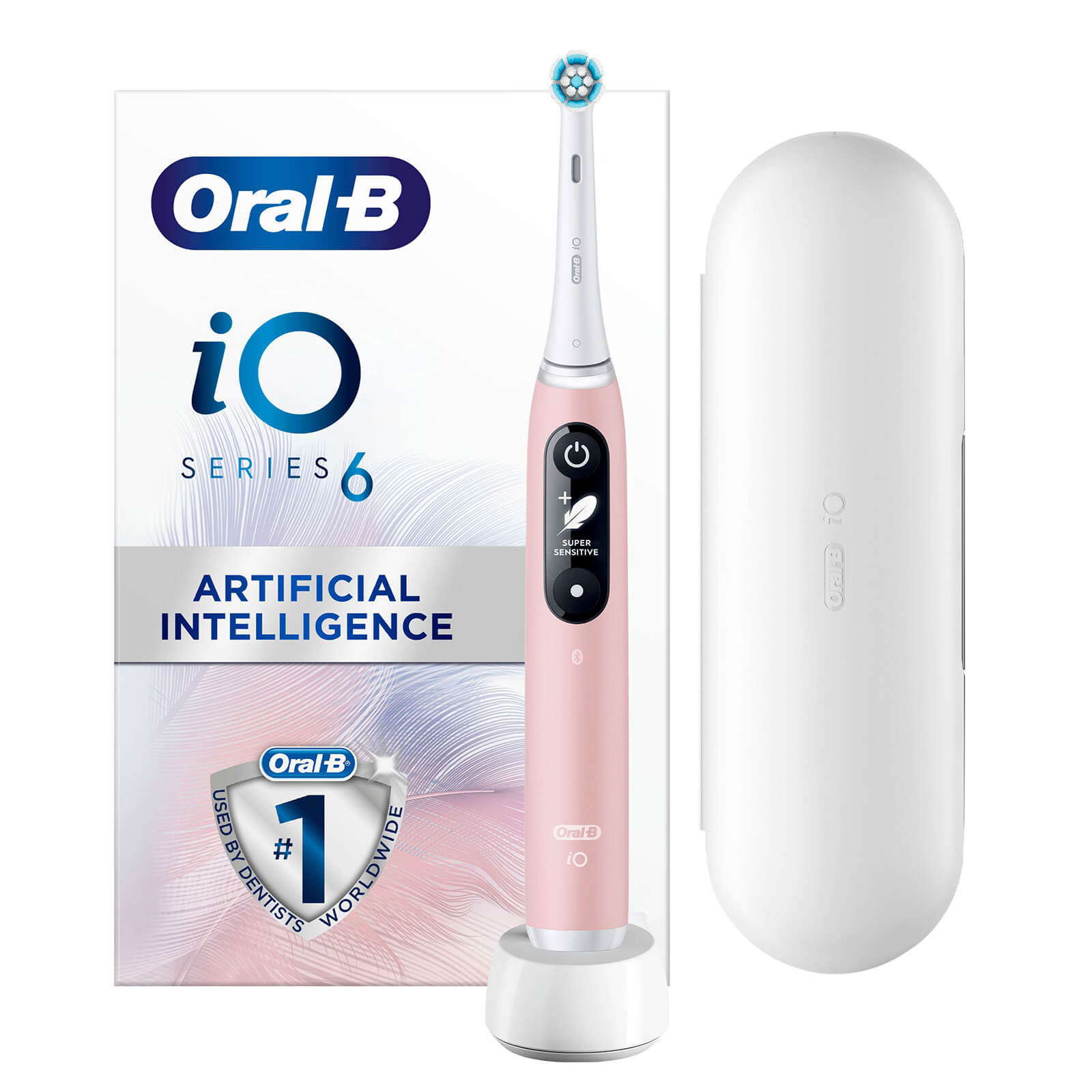 Oral B IO6 Pink Sand Electric Toothbrush with Travel Case - Toothbrush