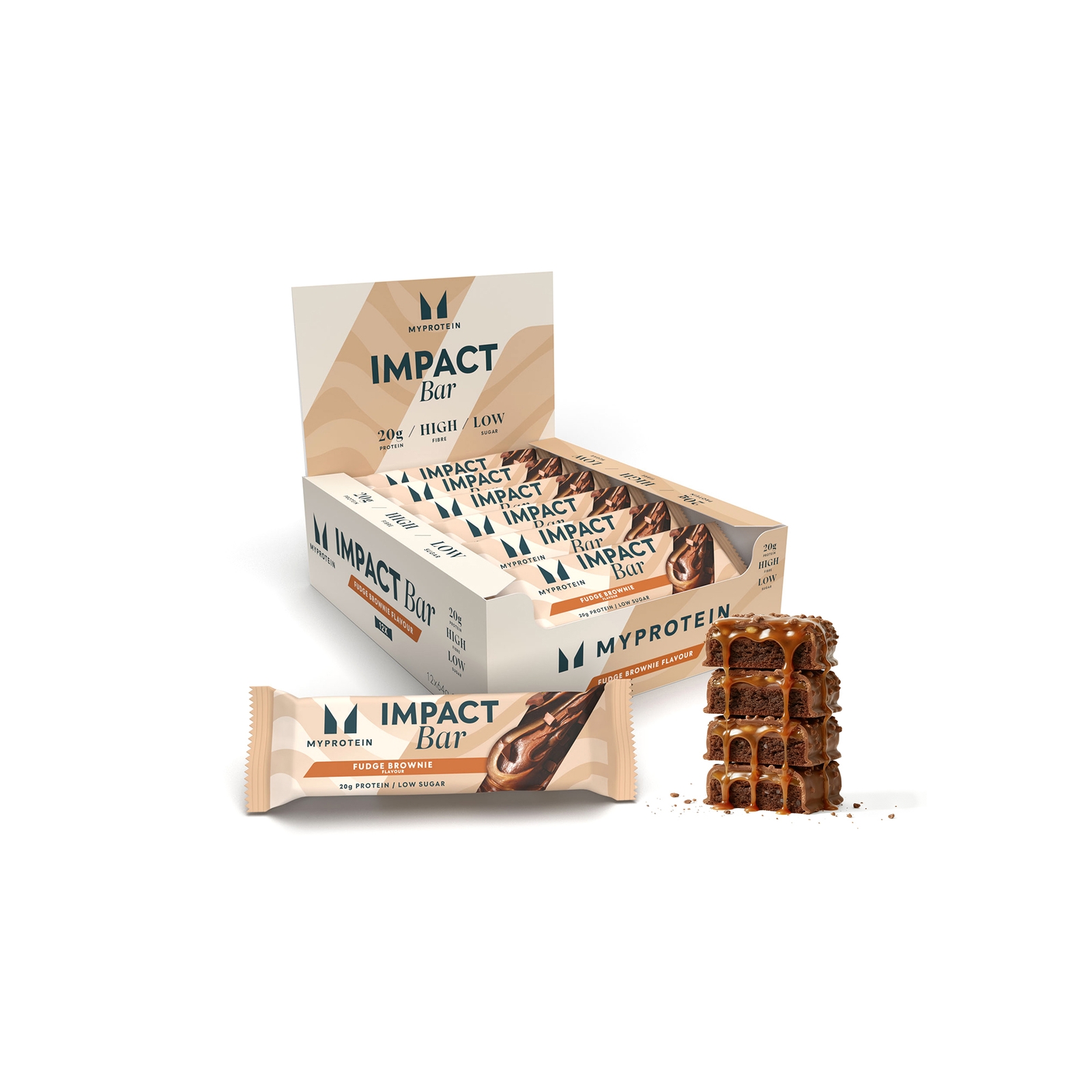 5059883097435 - Impact Proteinriegel - New Recipe - 12 x 64g - Fudge brownie