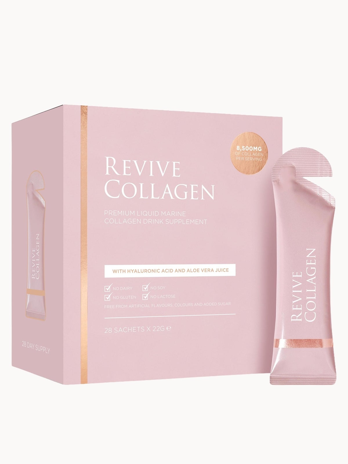Revive Collagen Premium Liquid Hydrolysed Marine Collagen Drink - 28 Sachets