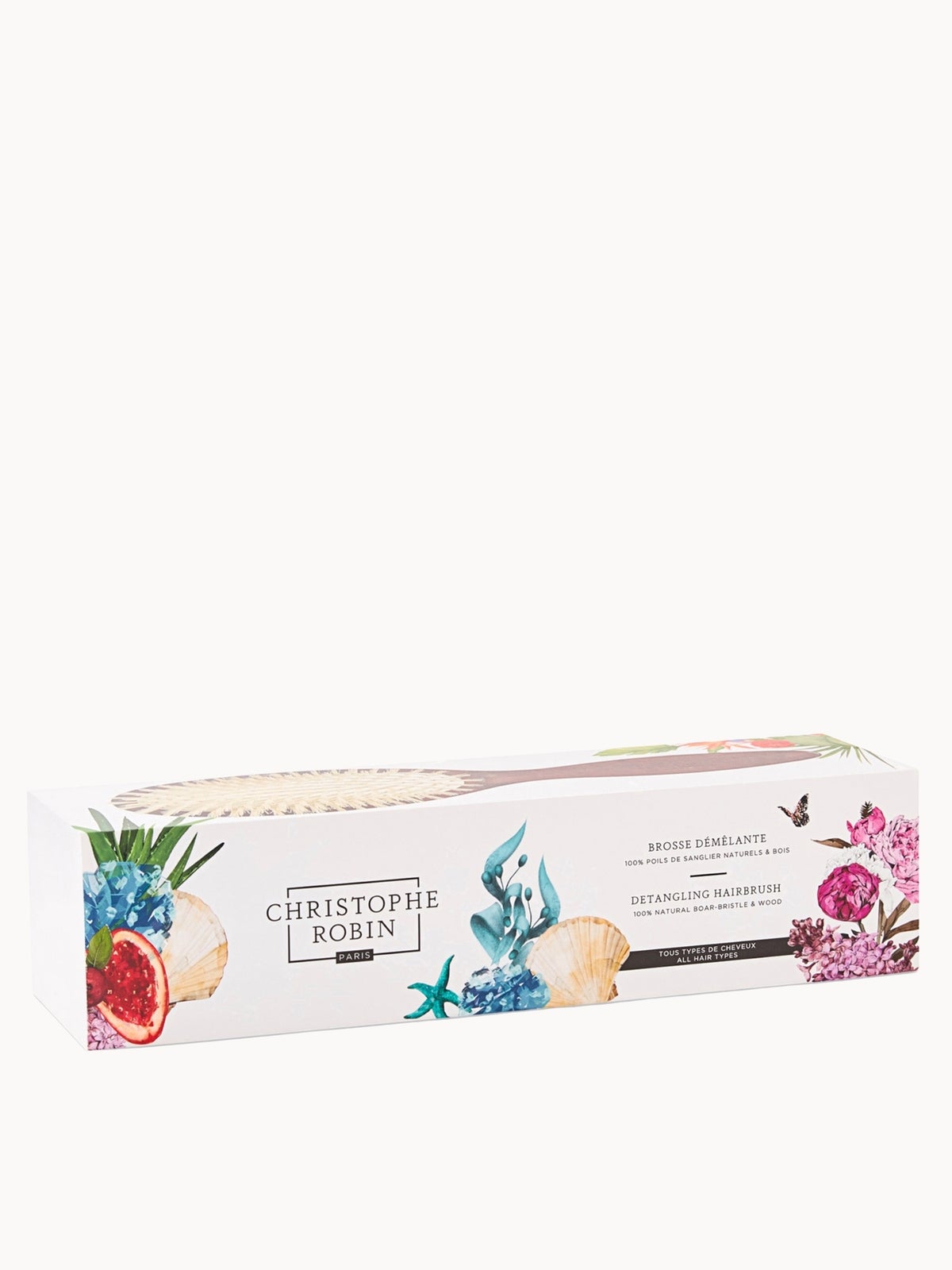 Christophe Robin Detangling Hairbrush with Natural Boar-Bristle and Wood 3