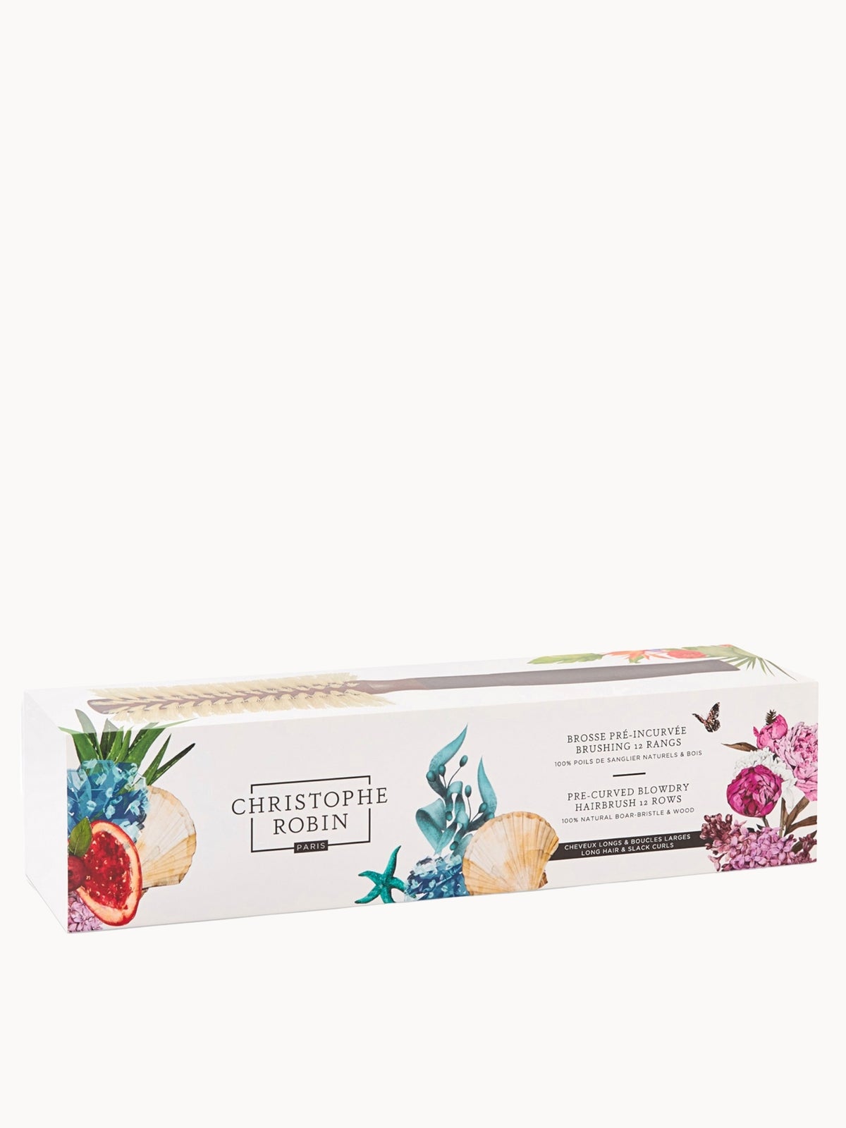 Christophe Robin Pre-Curved Blowdry Hairbrush with Natural Boar-Bristle and Wood - 12 Rows 3