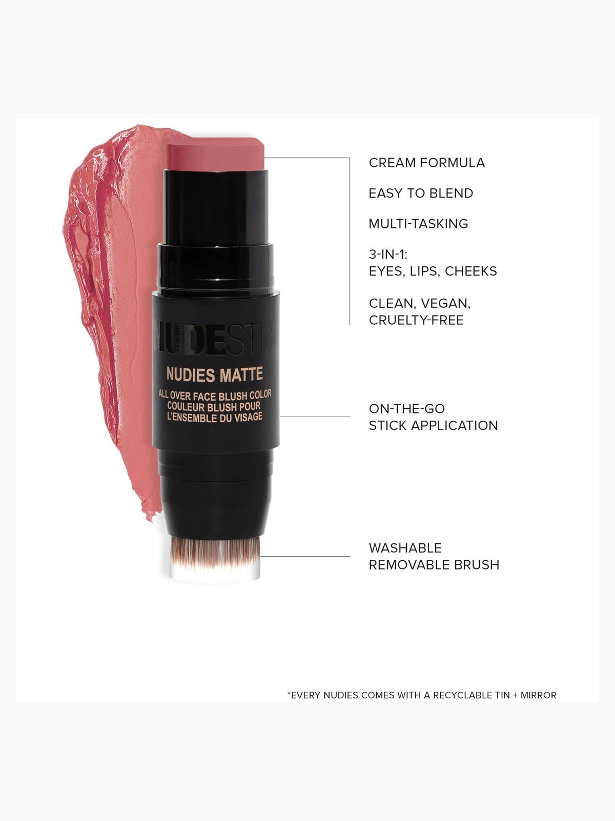 NUDESTIX Nudies Matte All Over Face Blush Colour 7g (Various Shades) - Cherie 3