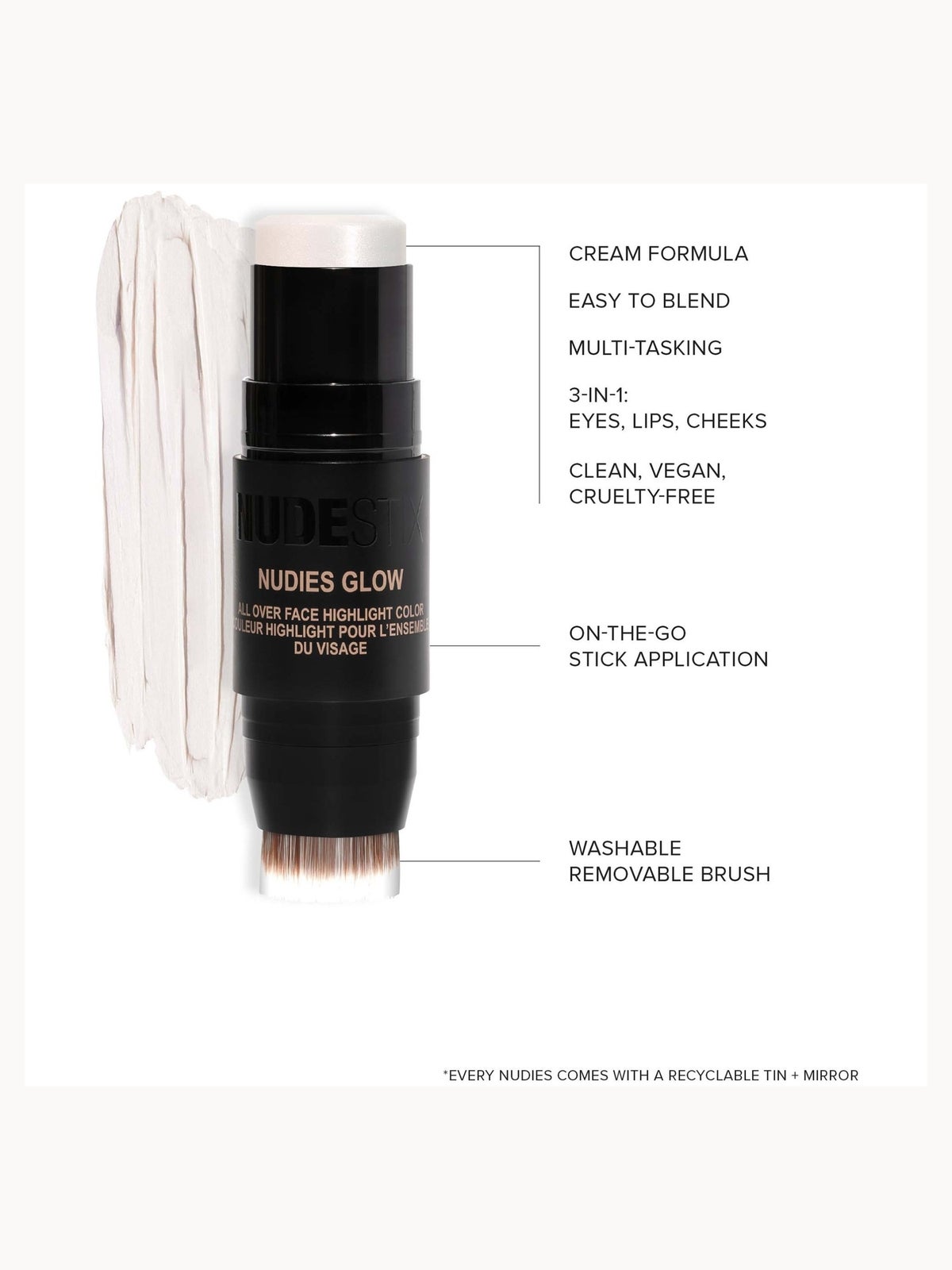 NUDESTIX Nudies Glow All Over Face Highlight Colour 8g (Various Shades) - Ice Ice Baby 4