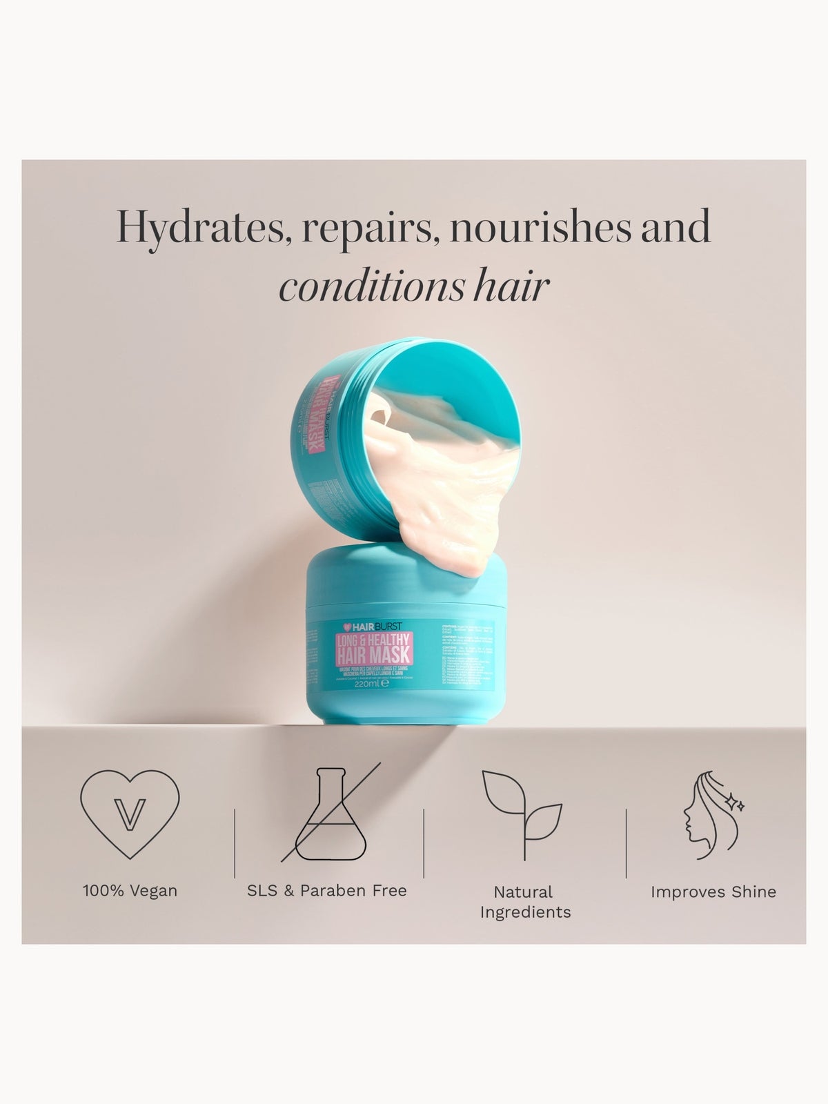 Hairburst Long and Healthy Hair Mask 220ml 2