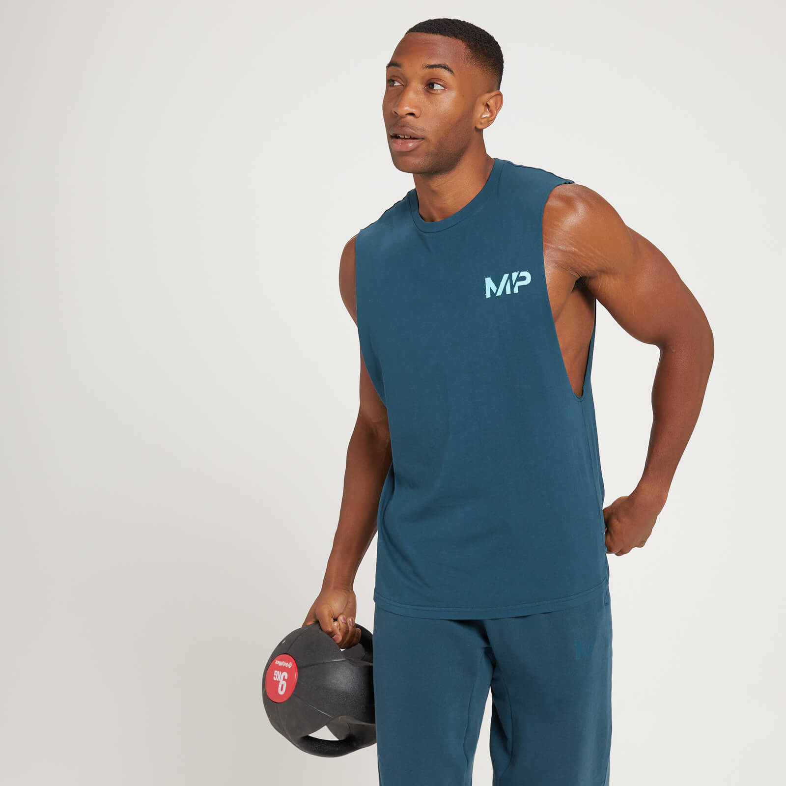 Canotta slavata MP Adapt da uomo - Azzurro polvere - XS