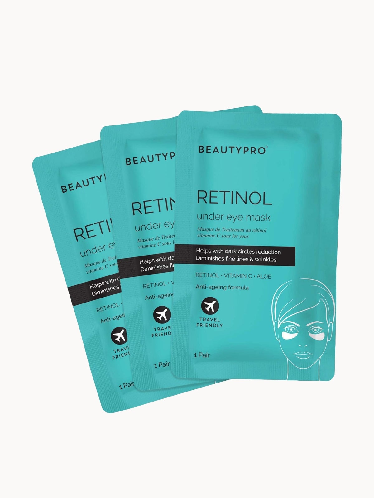BEAUTYPRO Retinol Under Eye Patch (3 Pairs) 2