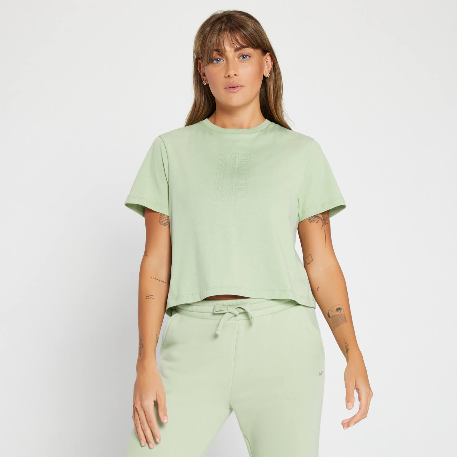 T-shirt corta MP Repeat da donna - Frost Green - XS