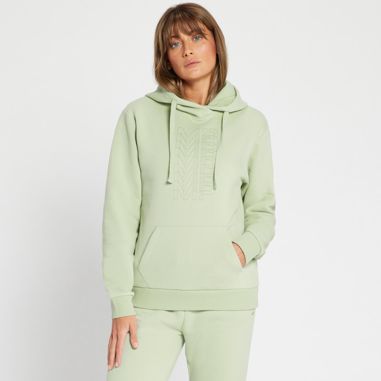 Felpa con cappuccio da donna MP Repeat - Frost Green - XS