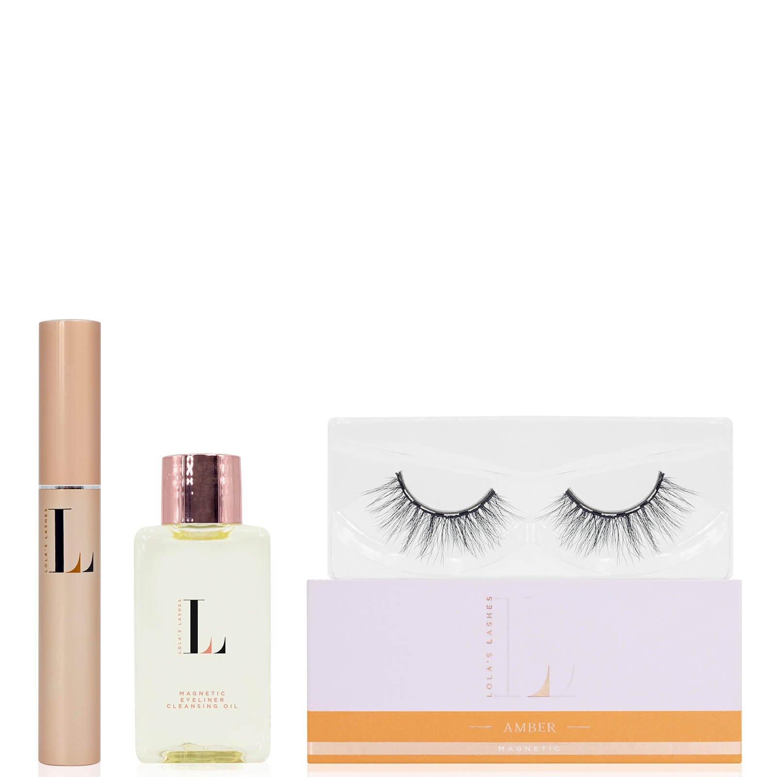 Lola's Lashes Amber Magnetic Eyelash Kit - Black Eyeliner