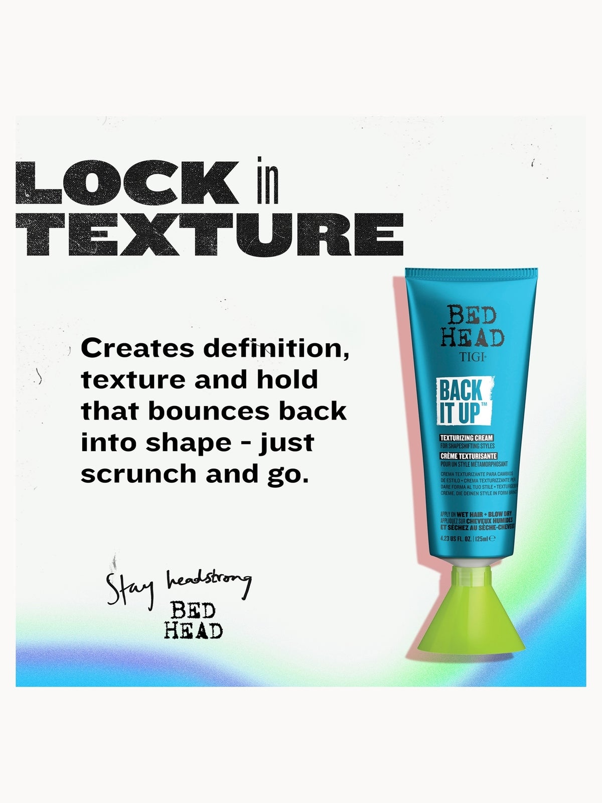 TIGI Bed Head Back It Up Texturising Cream for Shape and Texture 125ml 2