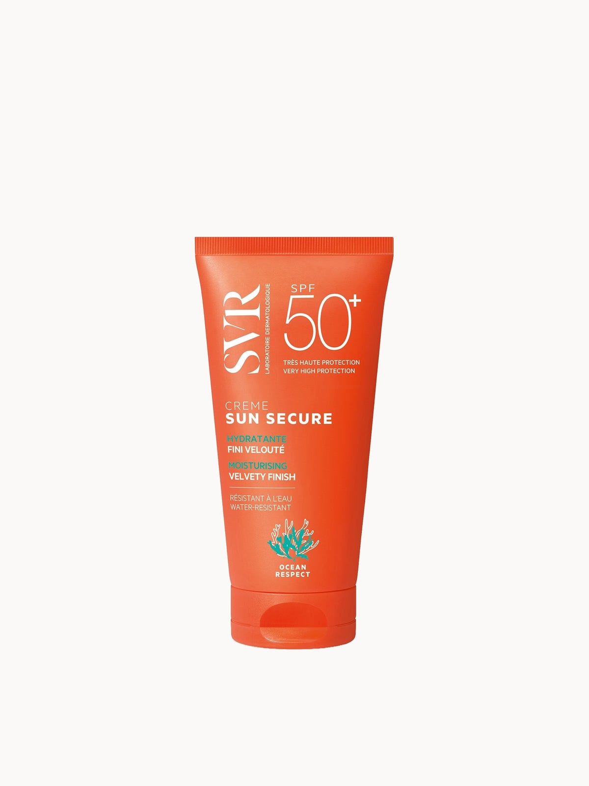 SVR SUN SECURE SPF 50+ Hydrating Face SPF Cream for Balanced to Dry Skin Types, Water-Resistant, Reef-Safe, All Ages, 50ml