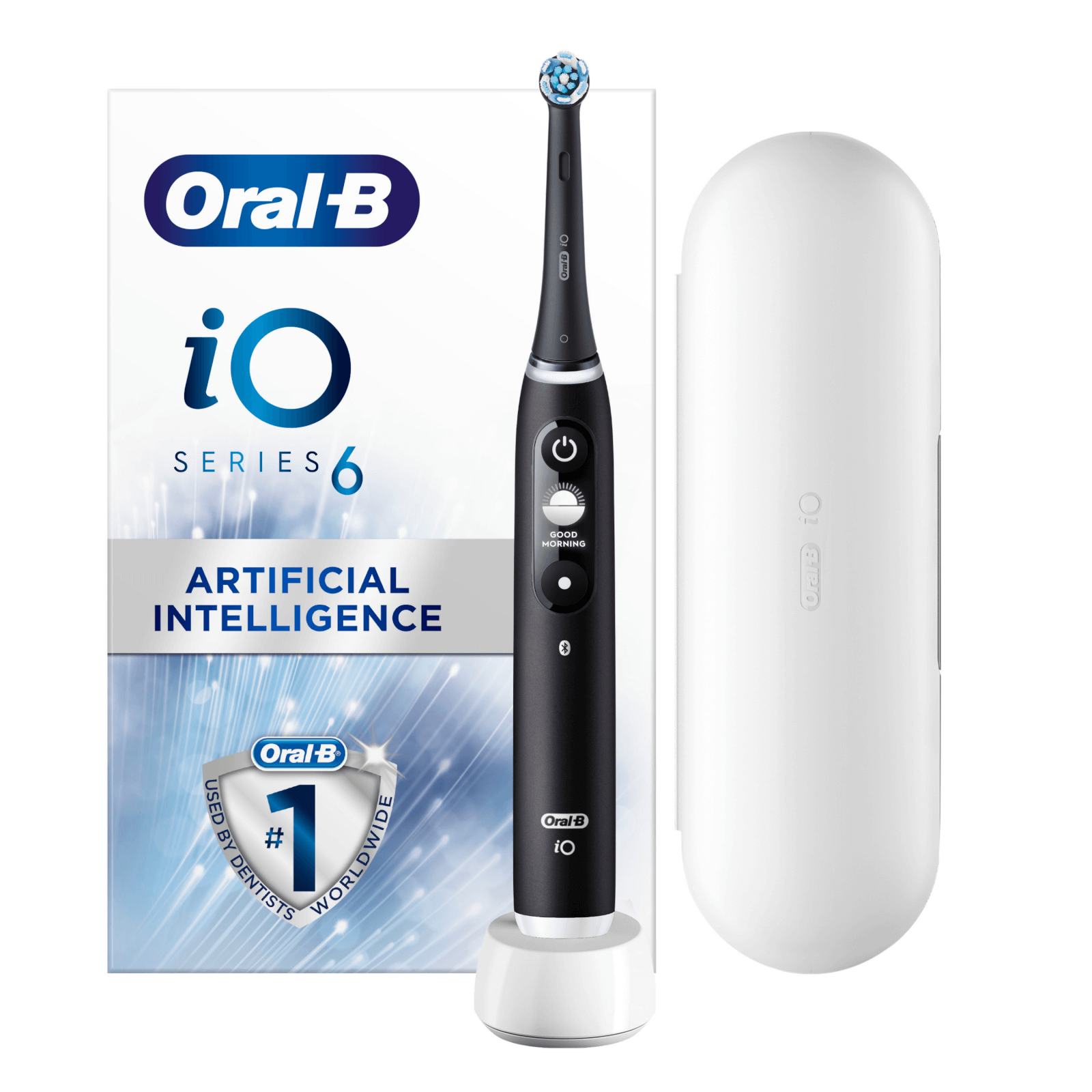 Oral B iO6 Black Lava Electric Toothbrush with Travel Case - Toothbrush