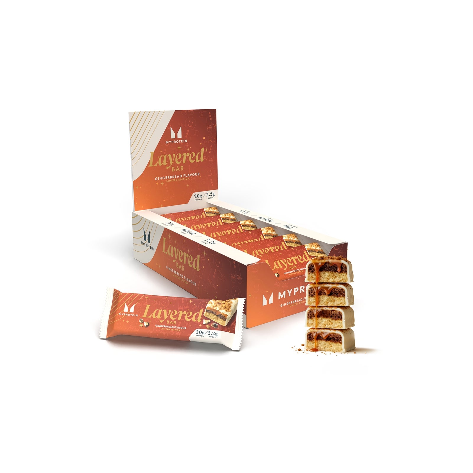 Baton în straturi - Turtă dulce - 60g X 12servings - Gingerbread - Limited Edition