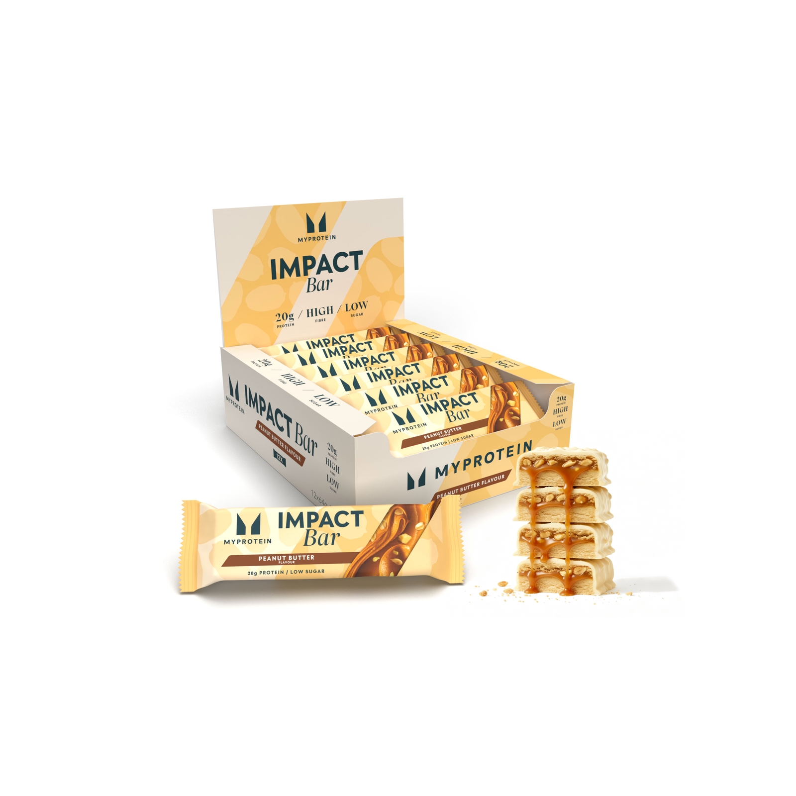 Myprotein UK MyProtein Impact Protein Bar - 12 x 64g - Peanut Butter