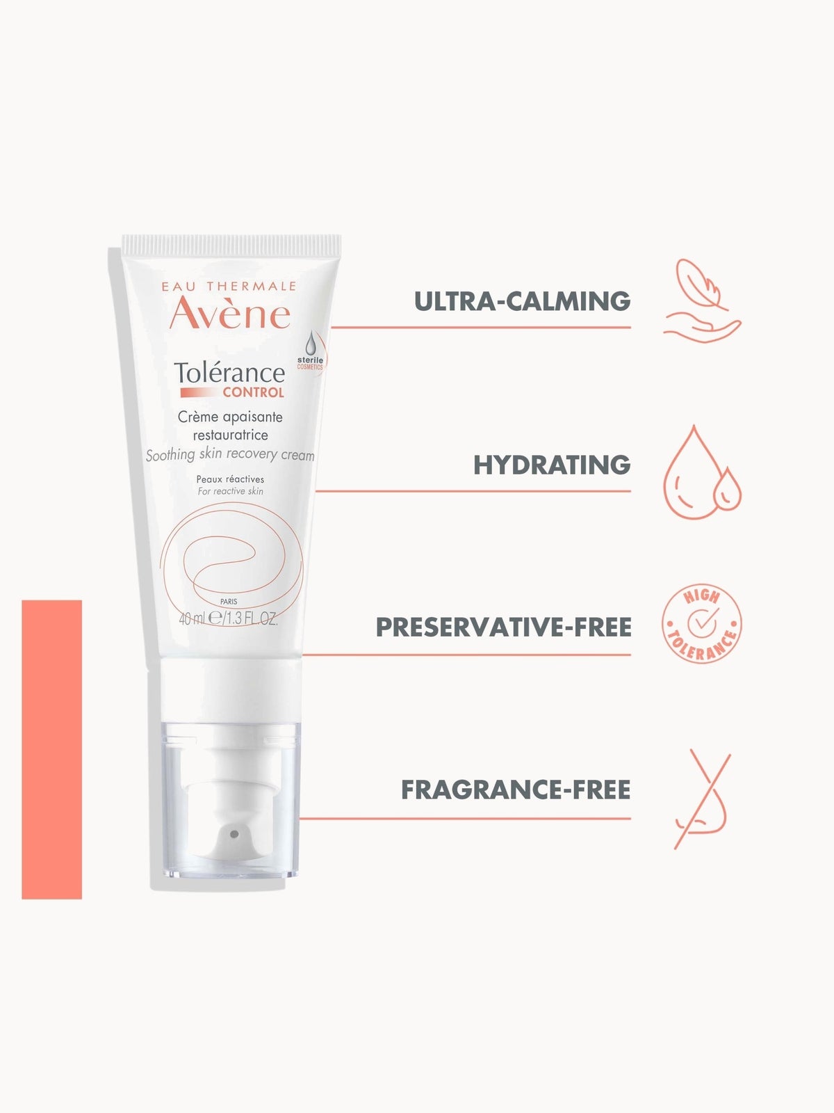 Avène Tolerance Control Soothing Skin Recovery Cream for Sensitive Skin 40ml 3