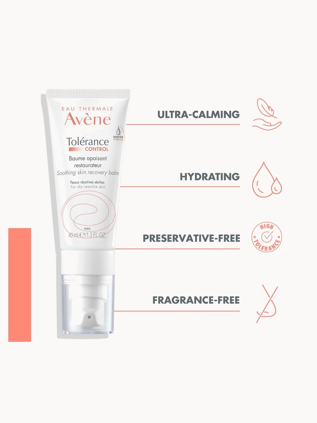 Avène Tolerance Control Soothing Skin Recovery Balm for Dry, Sensitive Skin 40ml 4