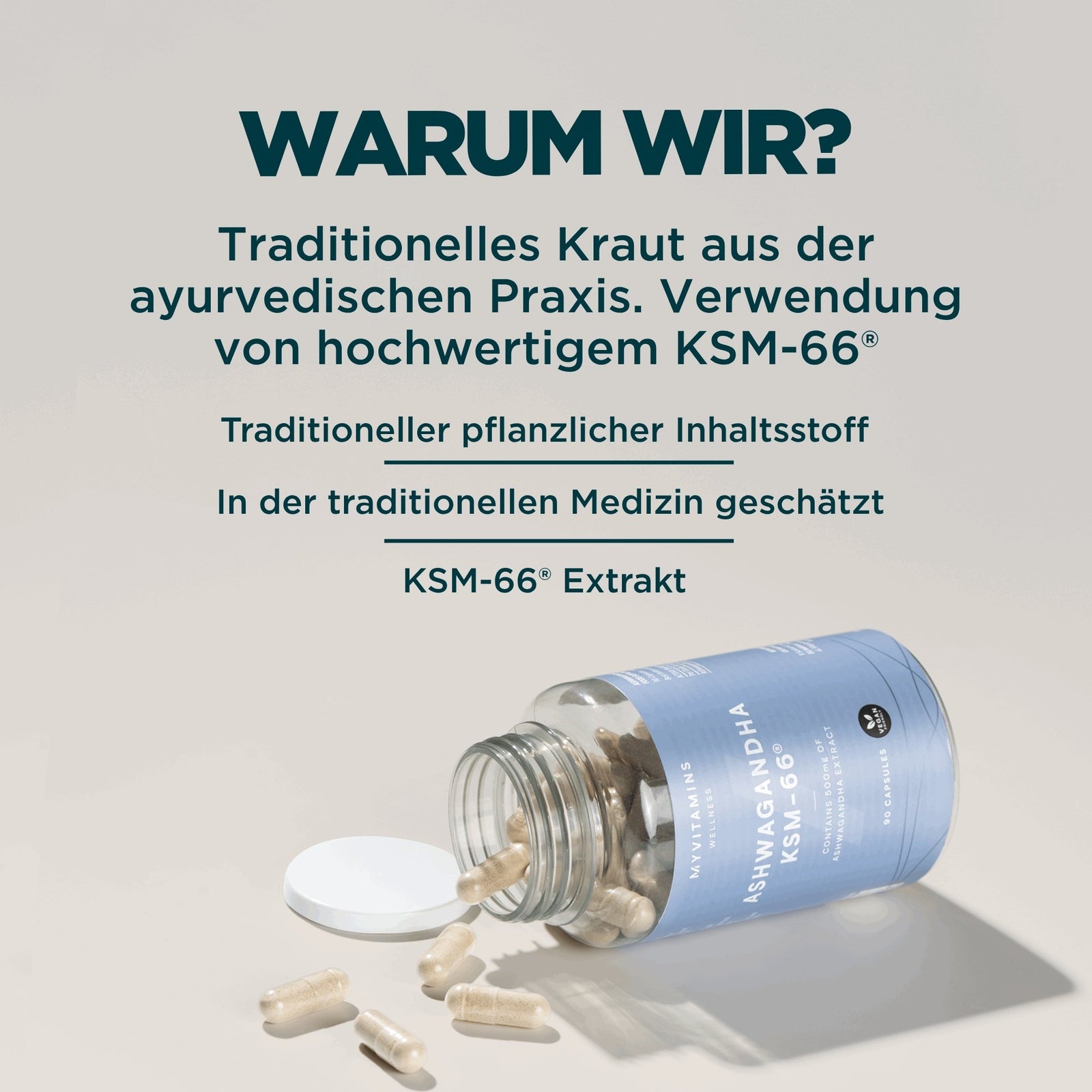 KSM-66® Ashwagandha Kapseln - 30Kapseln — Bild 3