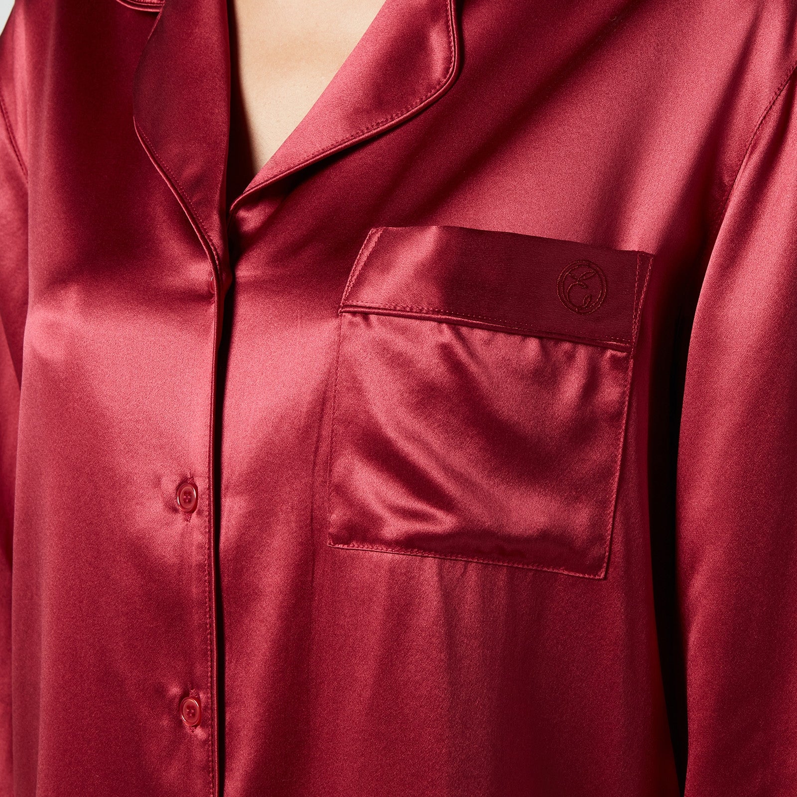 ESPA Silk Pyjamas - Claret Rose - M 4