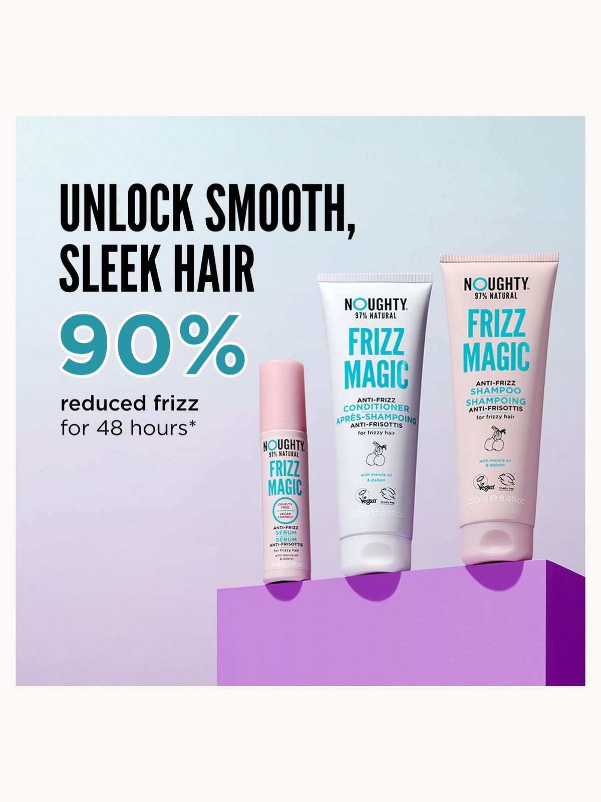 Noughty Frizz Magic Shampoo 250ml 3