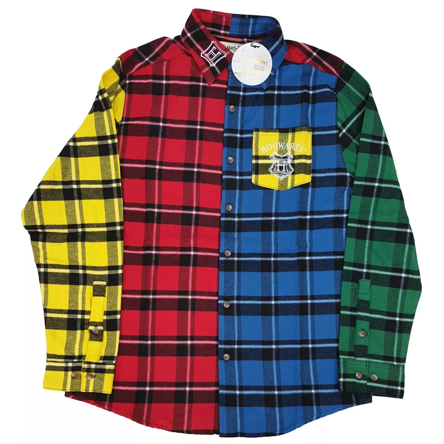 Cakeworthy Hogwarts Colour Block Flannel Shirt - M