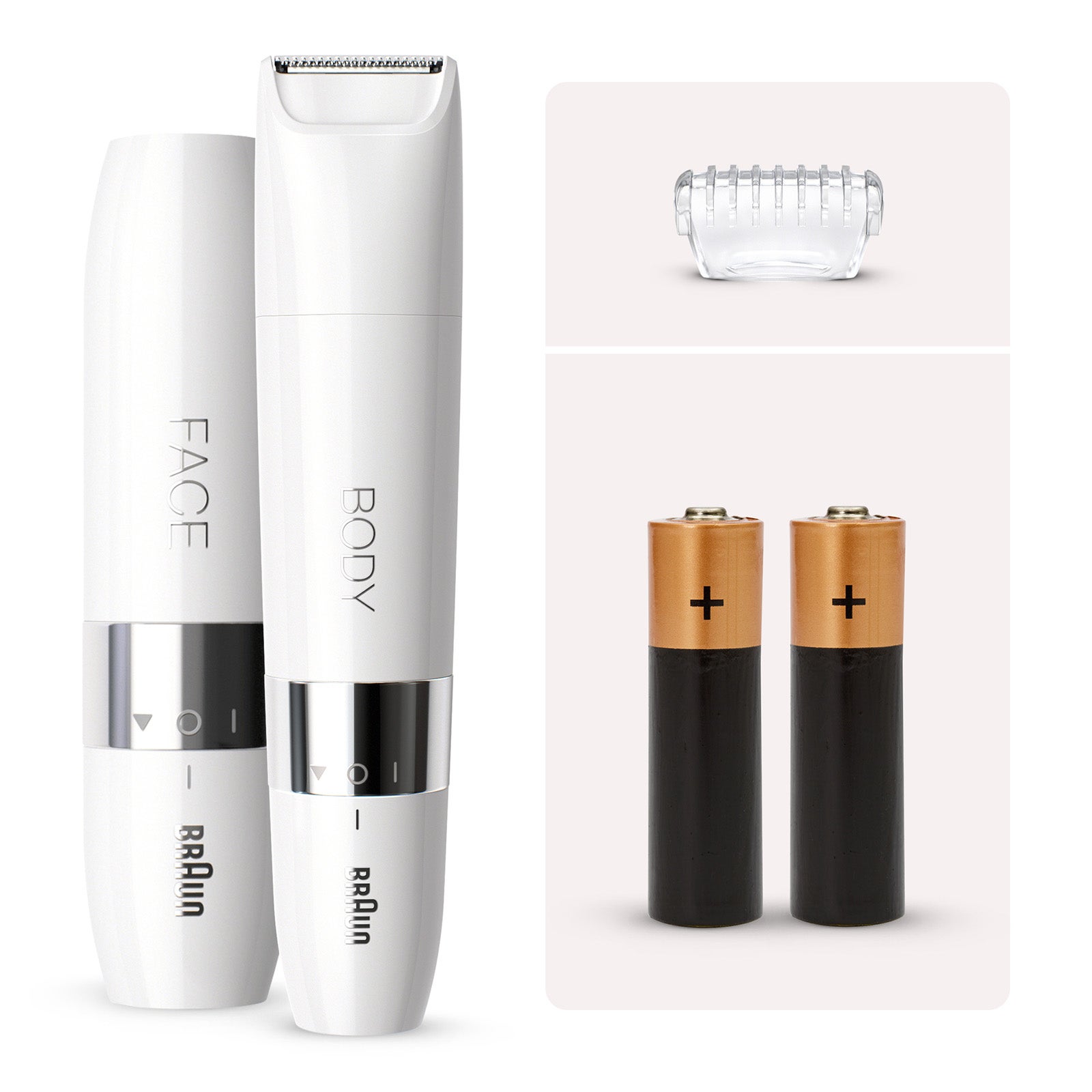 Image of Braun Face and Body Groomer FS1000 and BS1000 White Women