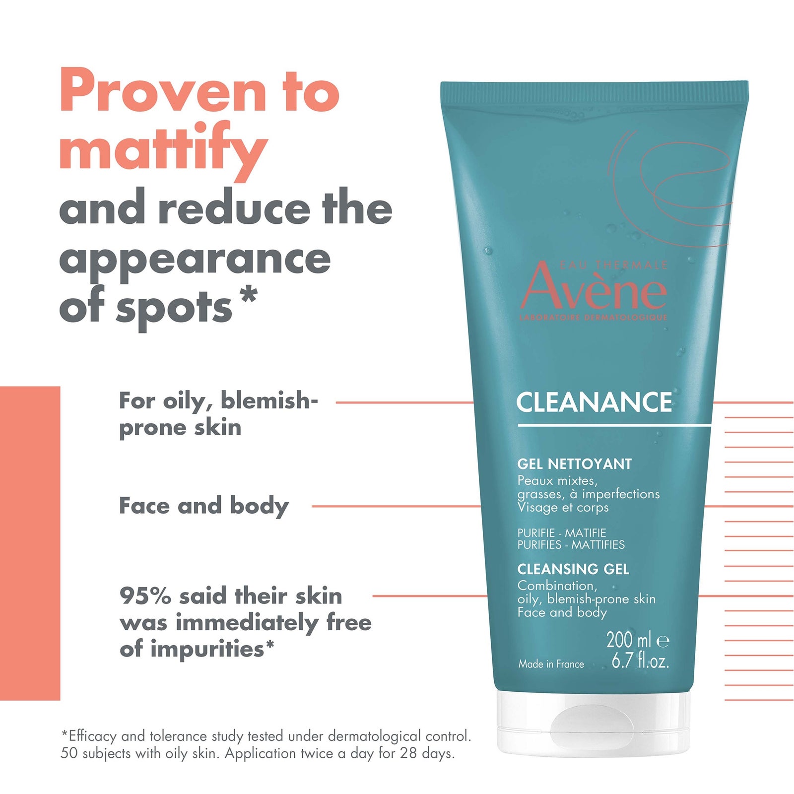 Avene - Gel detergente, Cleanance, 200 ml