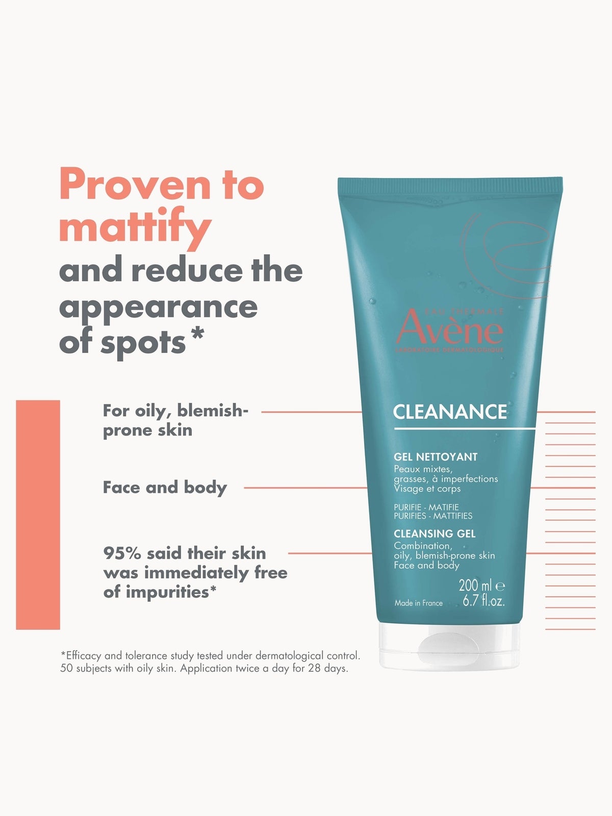 Avène Cleanance Cleansing Gel for Oily, Blemish-Prone Skin 200ml 2