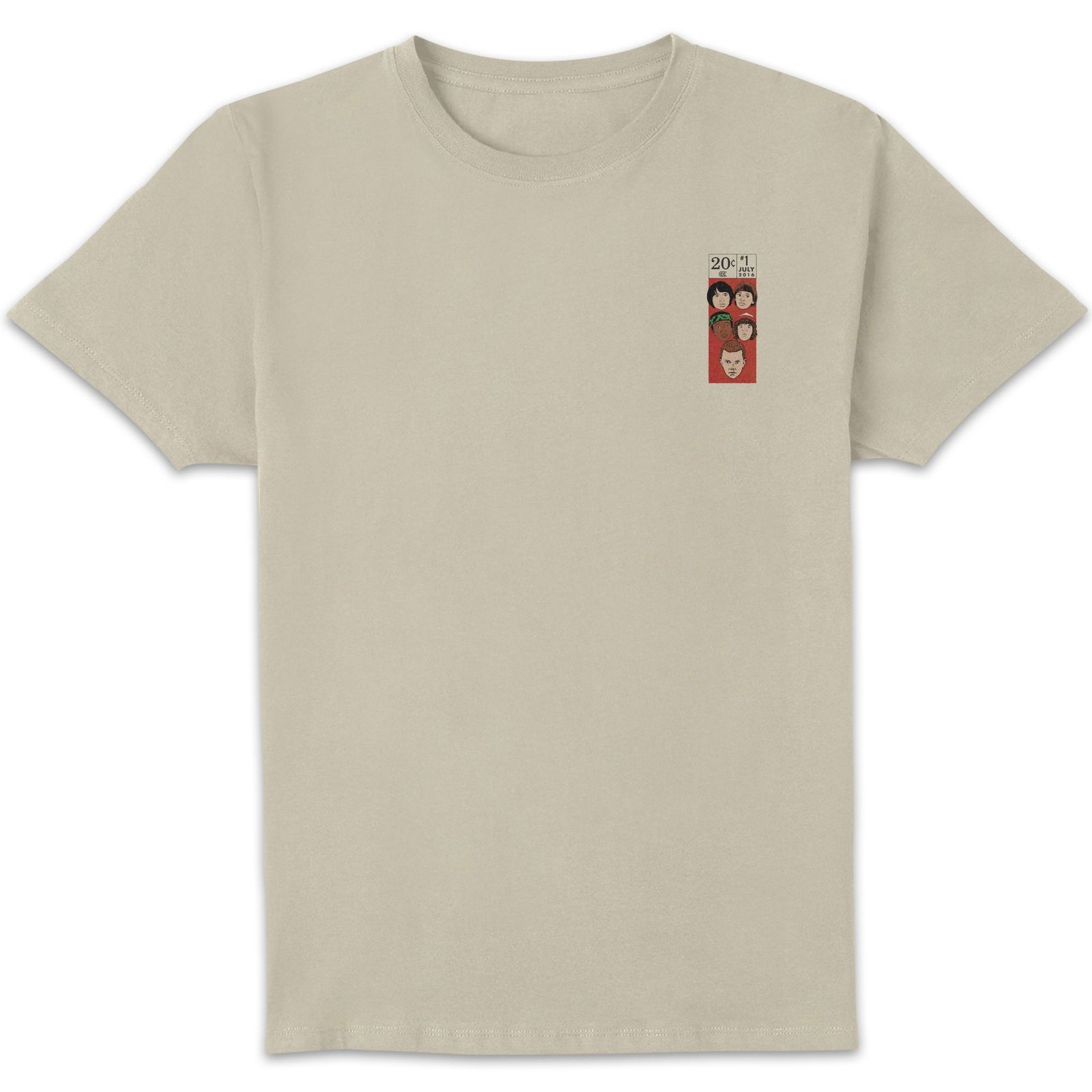 Stranger Things Comic Book Cover Unisex T-Shirt - White Vintage Wash - XXL
