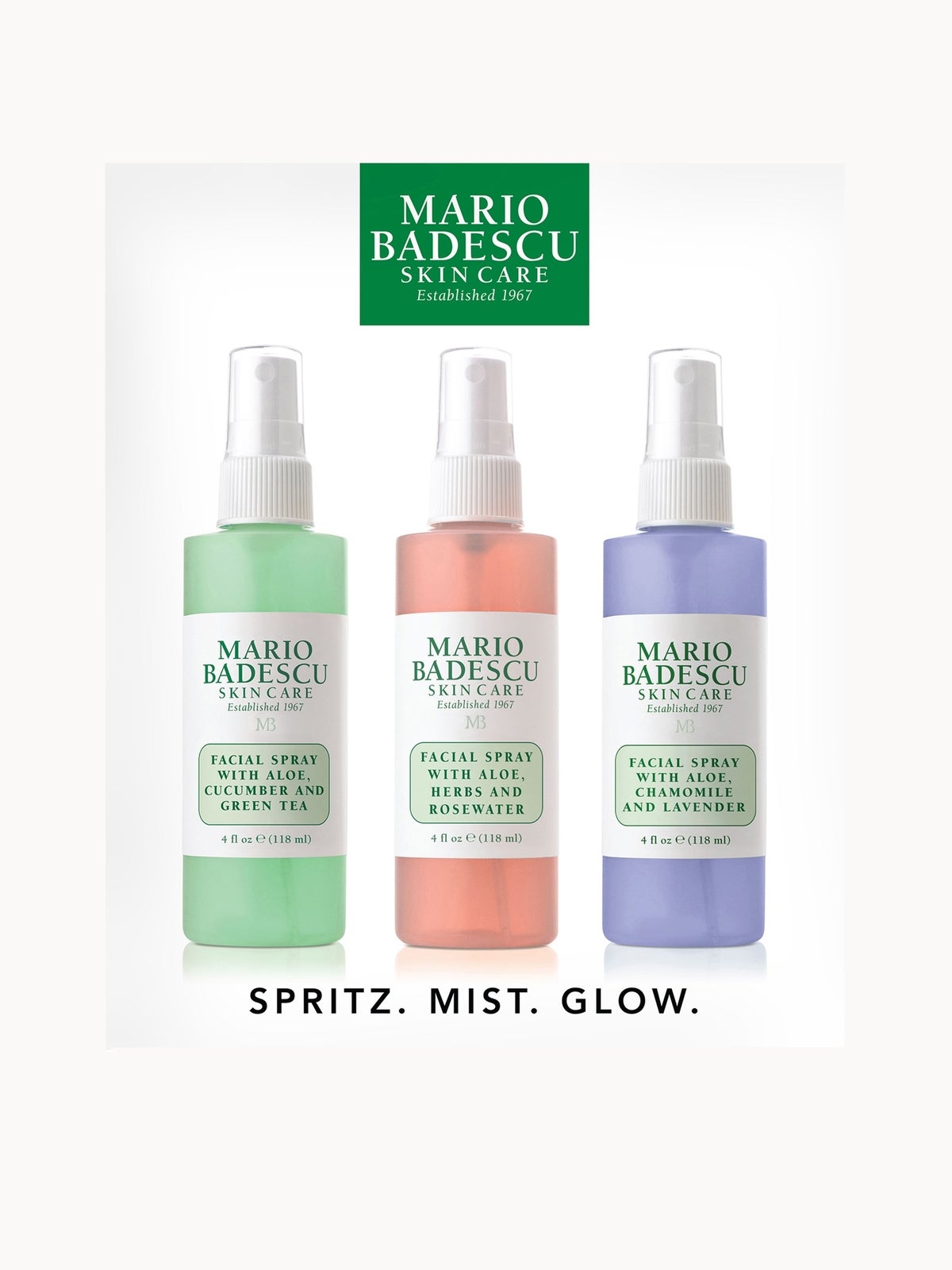 Mario Badescu Spritz. Mist. Glow. (Worth £34.50)