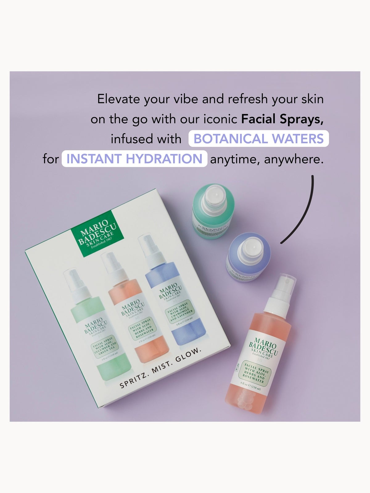 Mario Badescu Spritz. Mist. Glow. (Worth £34.50) 4