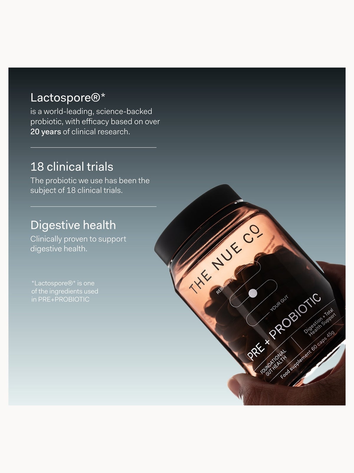 The Nue Co. Prebiotic + Probiotic (60 Capsules) 2