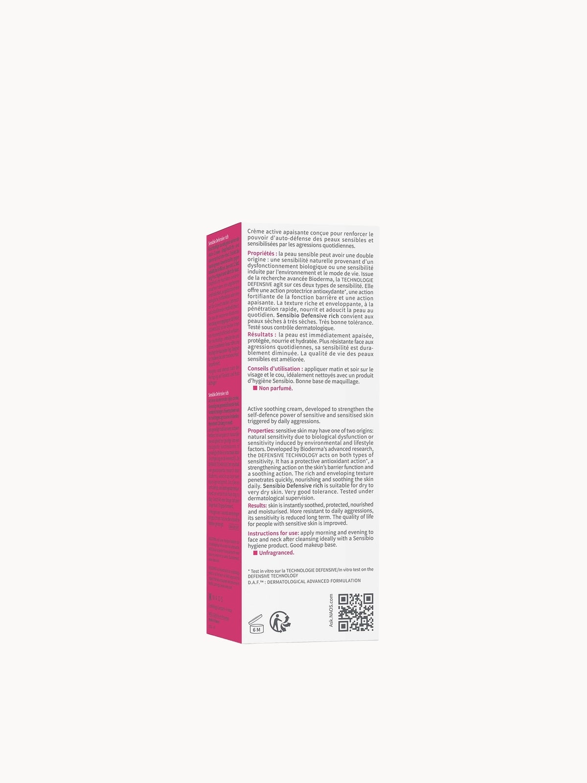 Bioderma Sensibio Defensive Rich Active Soothing Cream 40ml 3