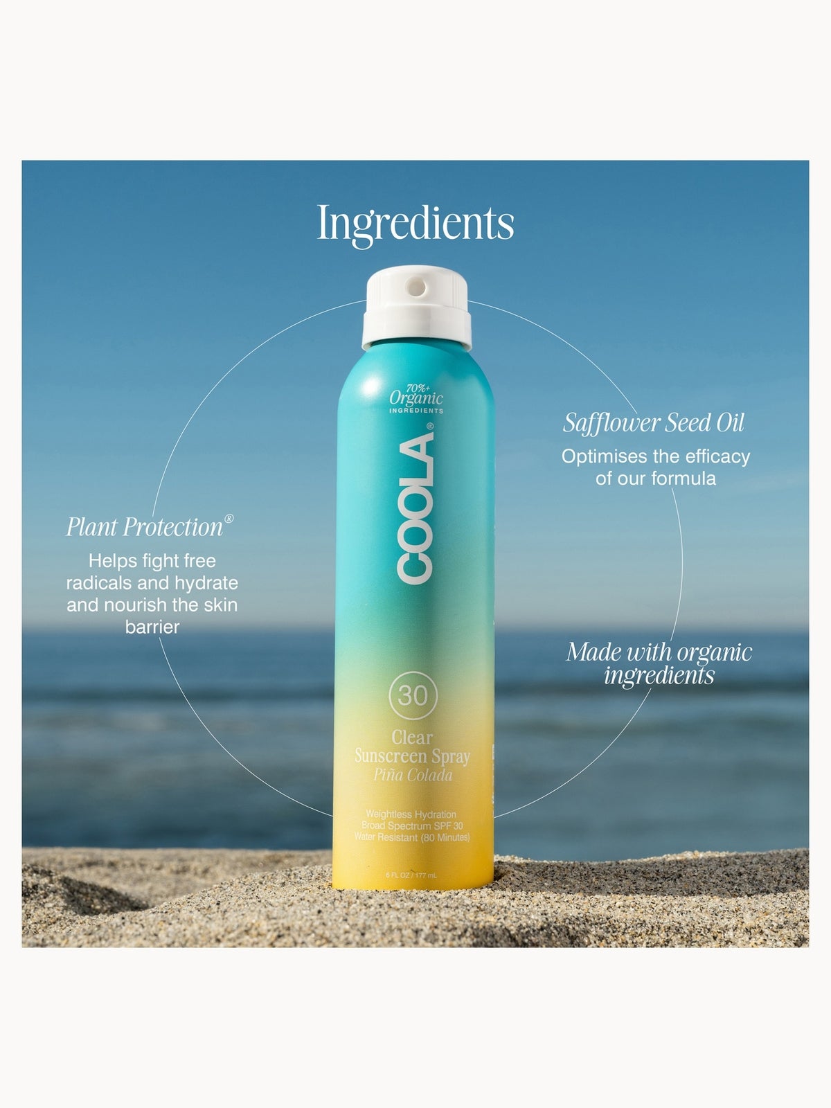 COOLA Classic Sunscreen Spray SPF30 Pina Colada 177ml 4