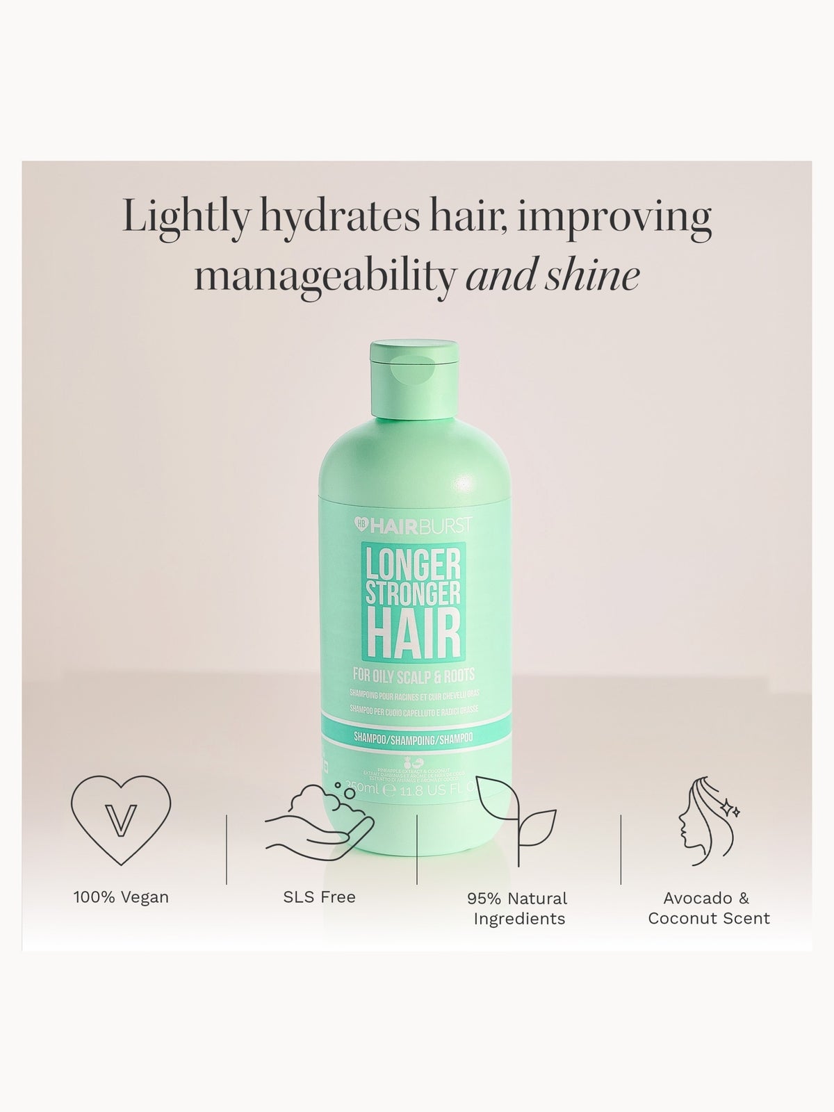 Hairburst Shampoo for Oily Roots and Scalp 350ml 2