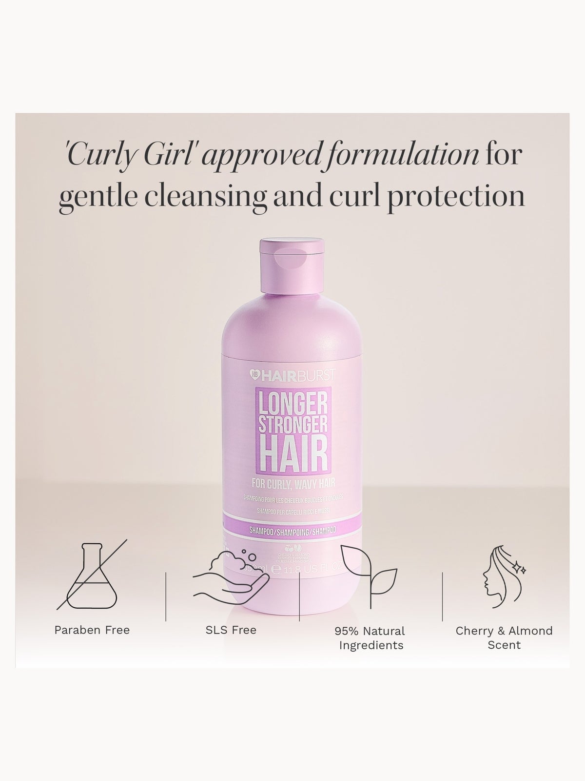 Hairburst Shampoo for Curly, Wavy Hair 350ml 2