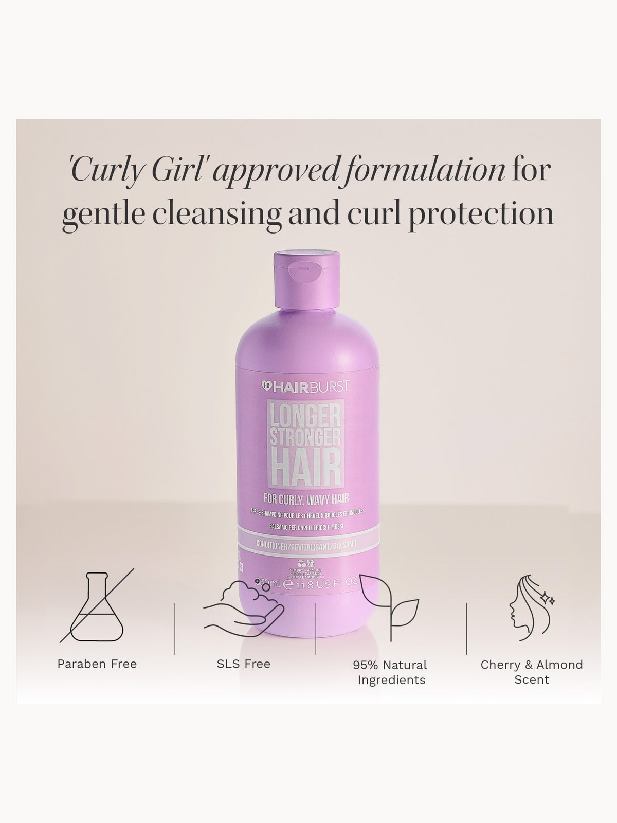 Hairburst Conditioner for Curly, Wavy Hair 350ml 2