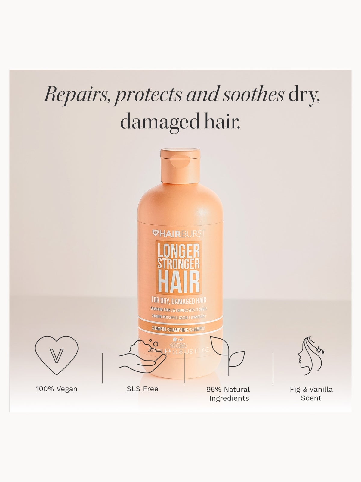 Hairburst Shampoo for Dry, Damaged Hair 350ml 2