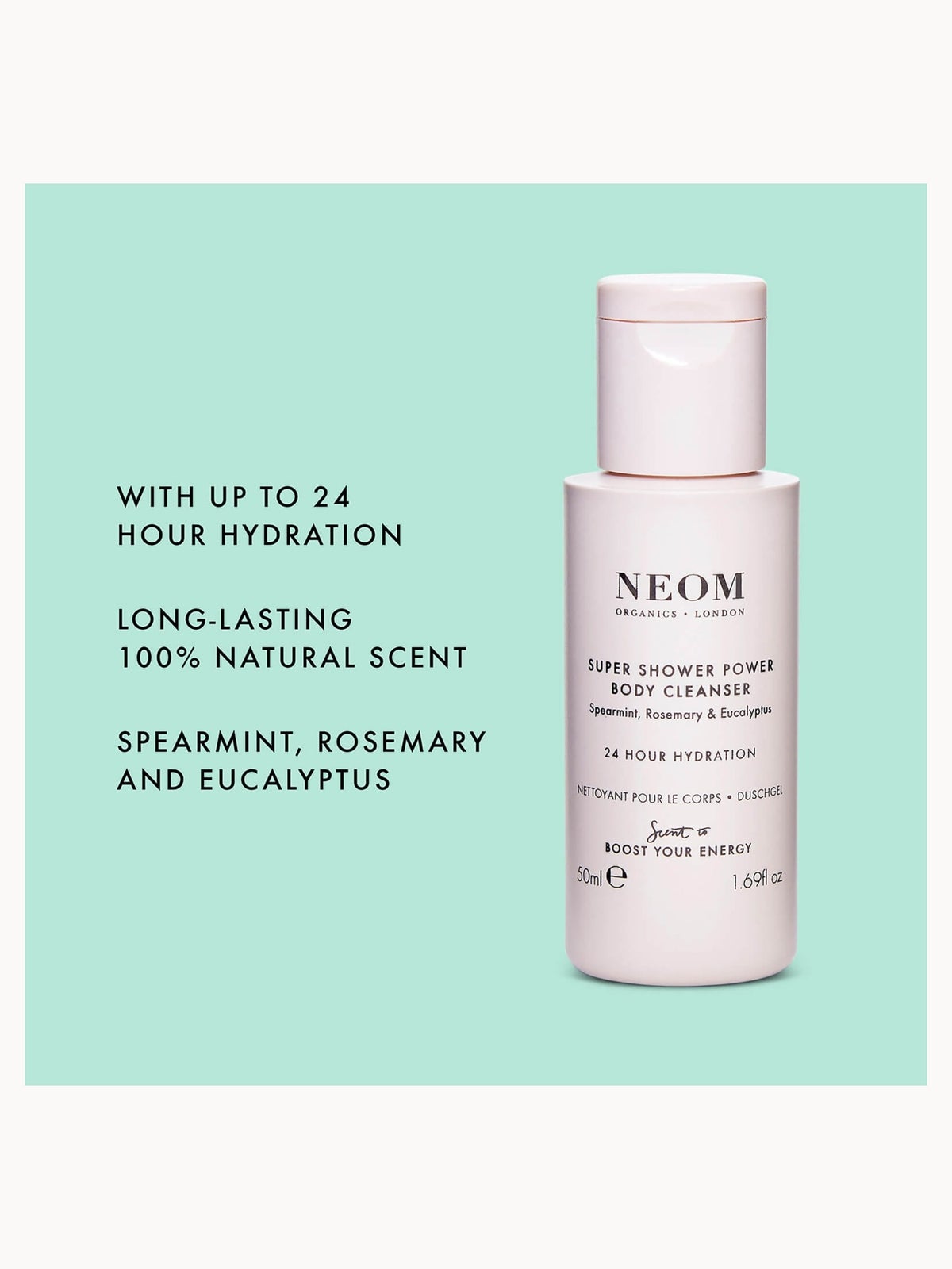 NEOM Wellbeing Super Shower Power Body Cleanser 50ml 2