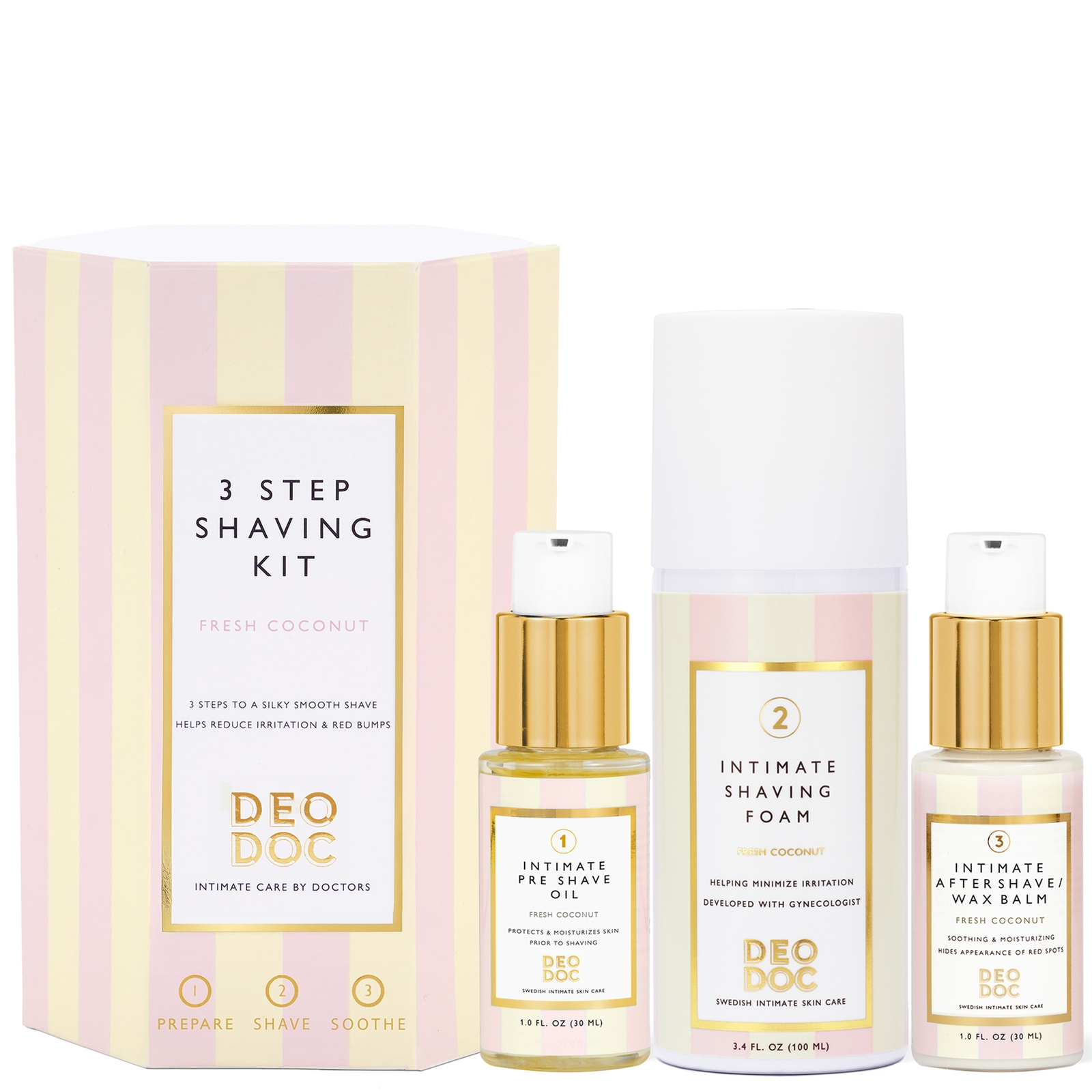 DeoDoc Shaving Kit Fresh Coconut