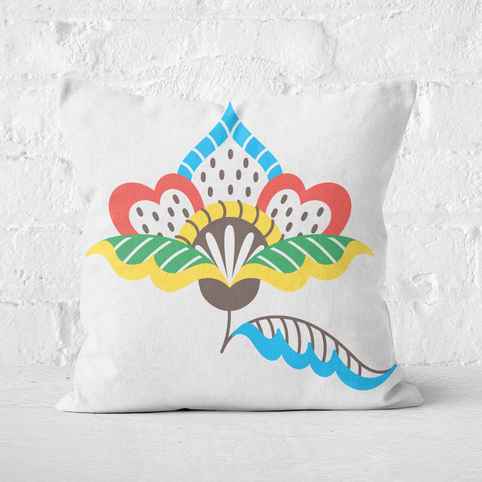 Informal Flower Square Cushion - 60x60cm - Soft Touch