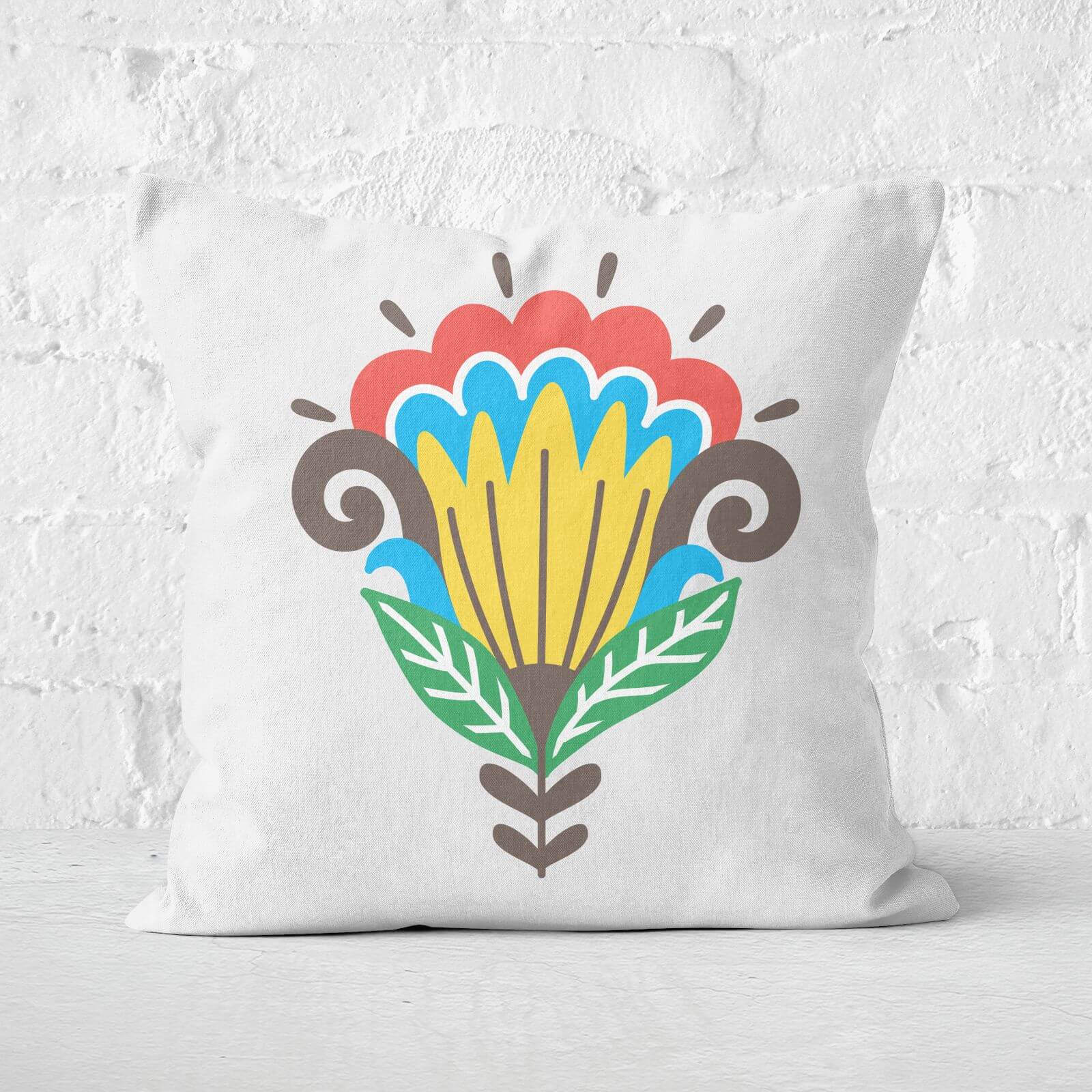 Uncomplex Flower Square Cushion - 50x50cm - Soft Touch