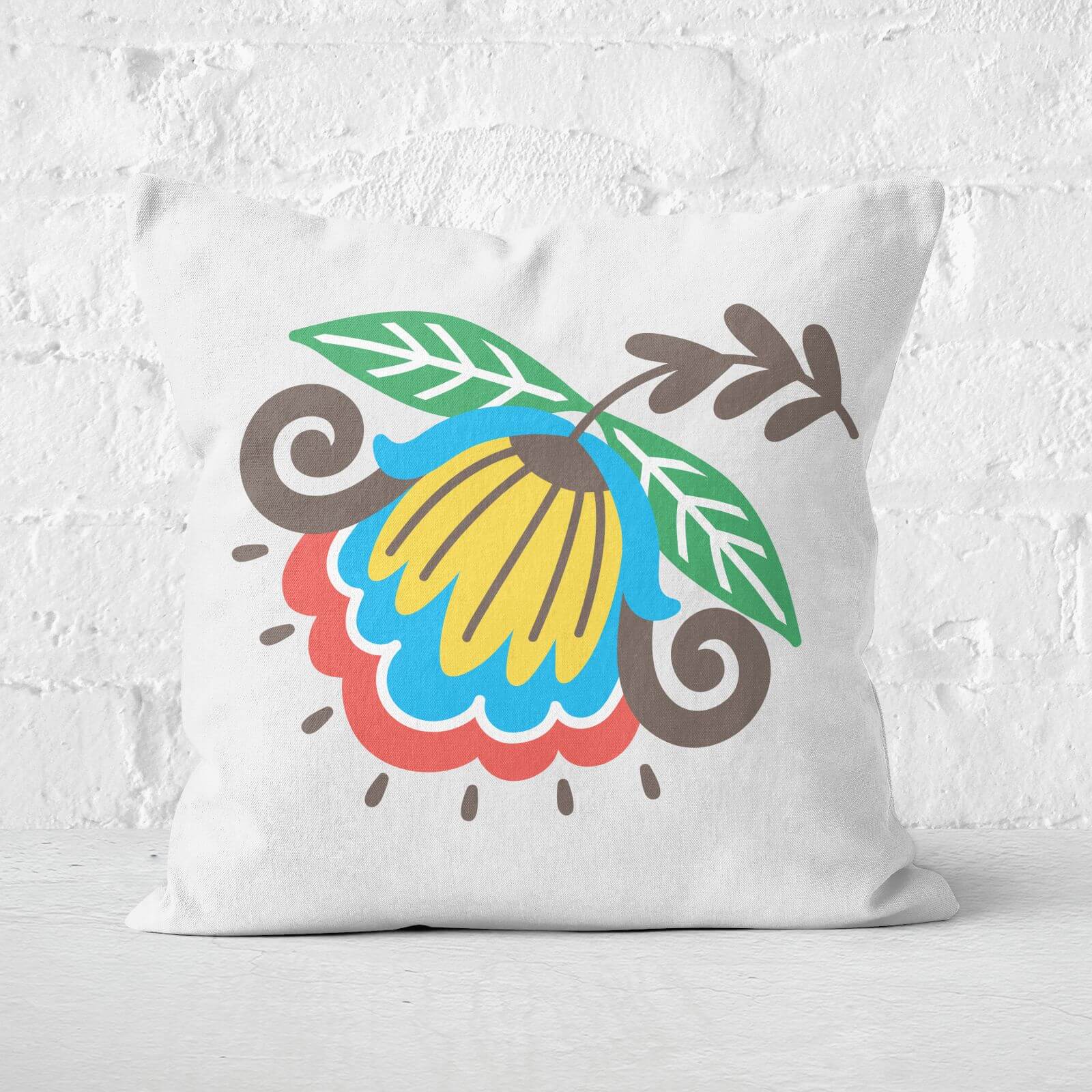 Down Home Flower Square Cushion - 40x40cm - Soft Touch