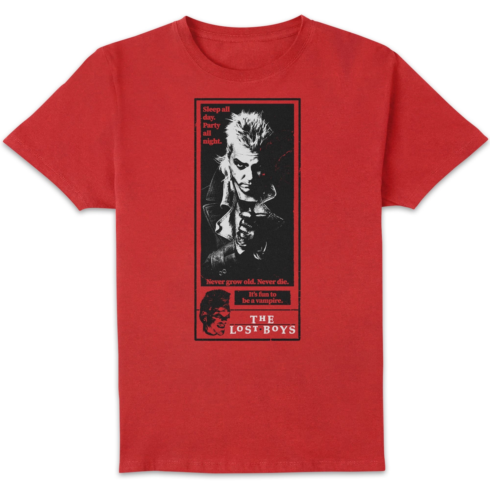 The Lost Boys Sleep All Day Party All Night Unisex T-Shirt - Rouge - L