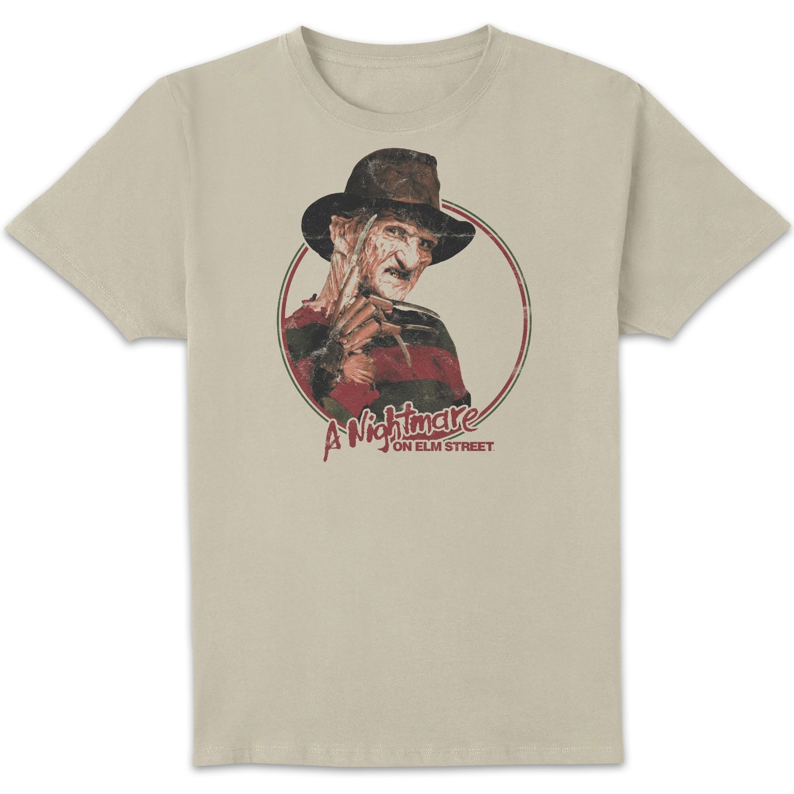 A Nightmare On Elm Street Freddy Vintage Unisex T-Shirt - Cream - M