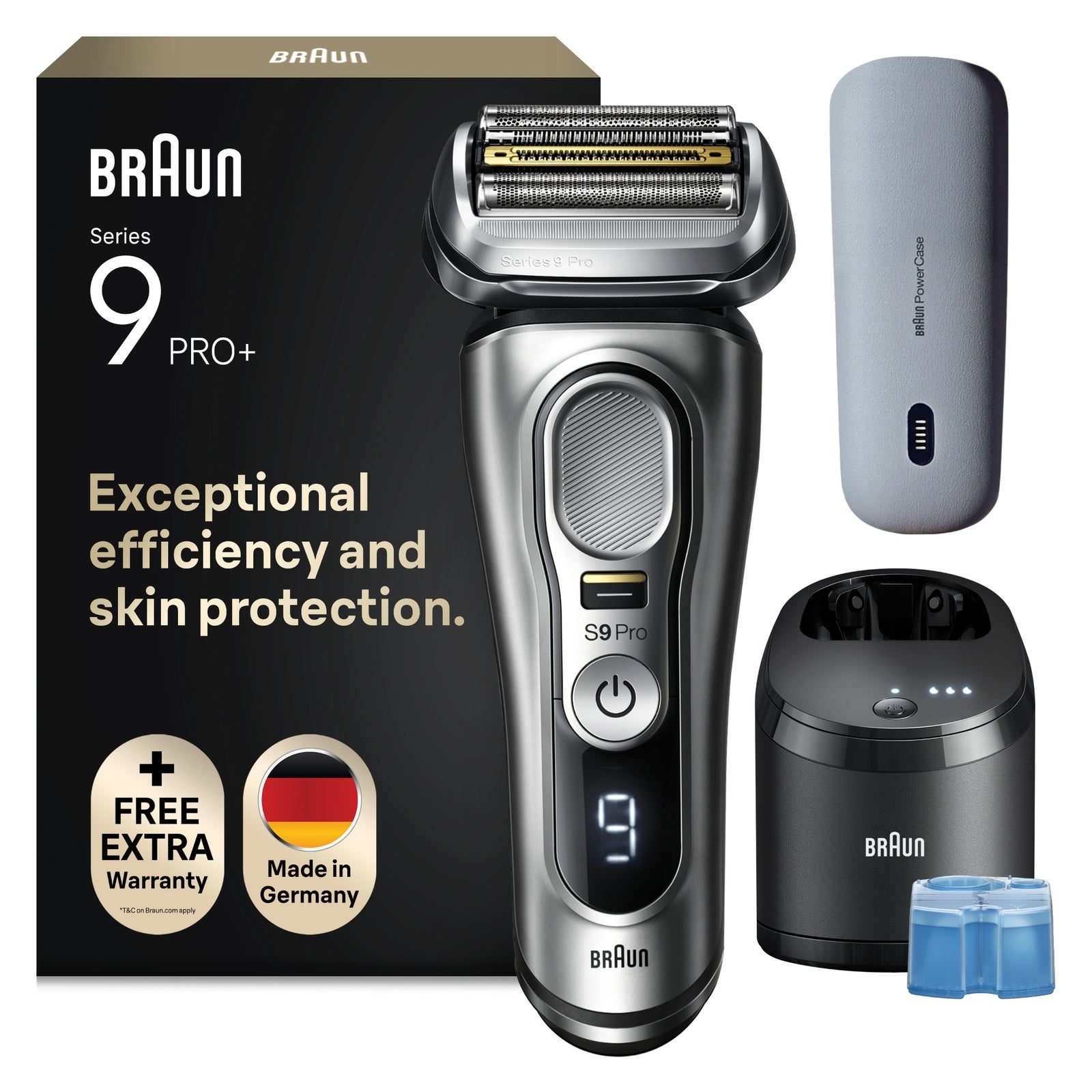 Braun Series 9 Pro 9477CC Rasierer mit ProLift Trimmer & Reinigungsstation: retailer-supplied image