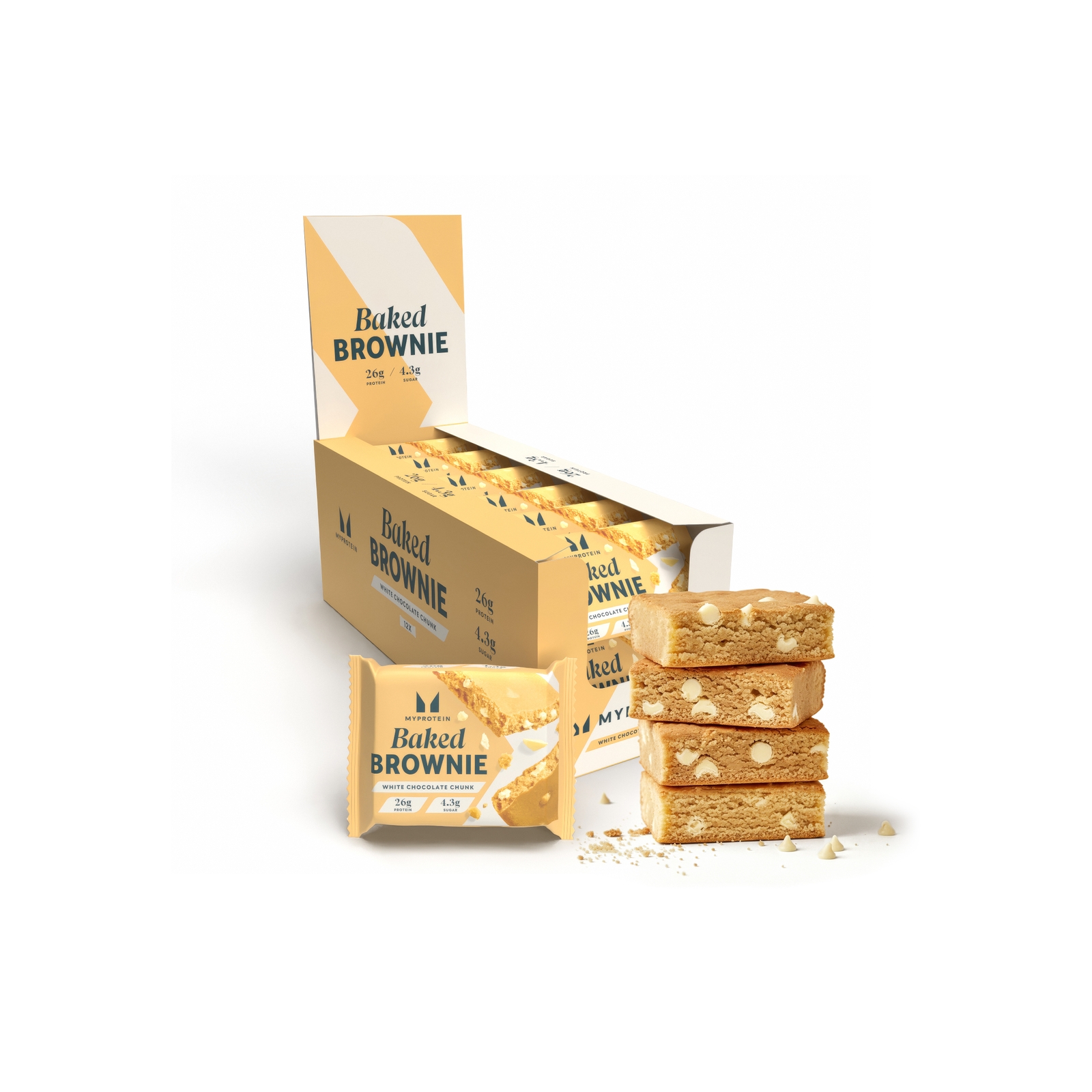 Myprotein UK MyProtein Baked Brownie - 12 x 75g - White Chocolate Chunk