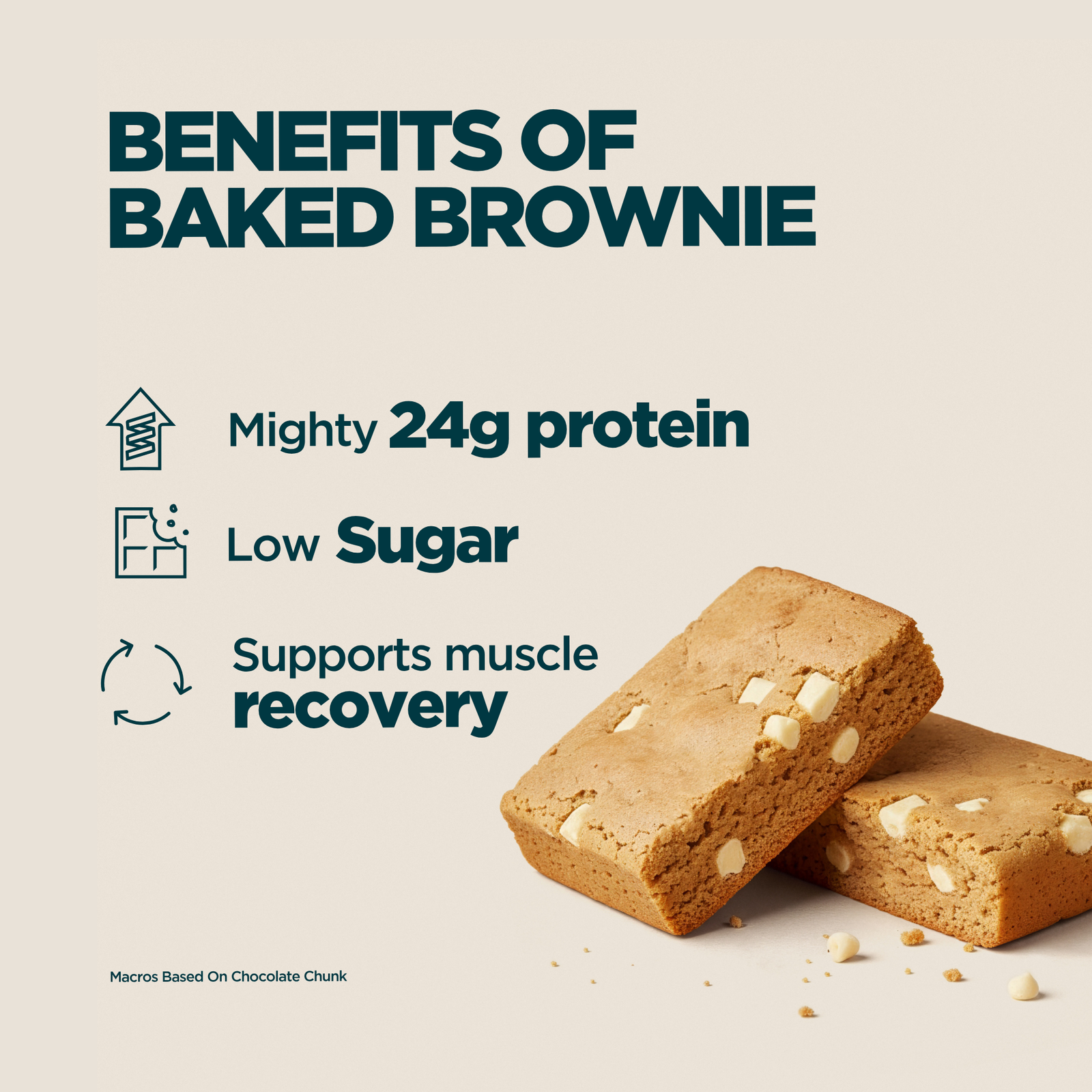 Myprotein Baked Brownie - 12 x 75g - White Chocolate Chunk